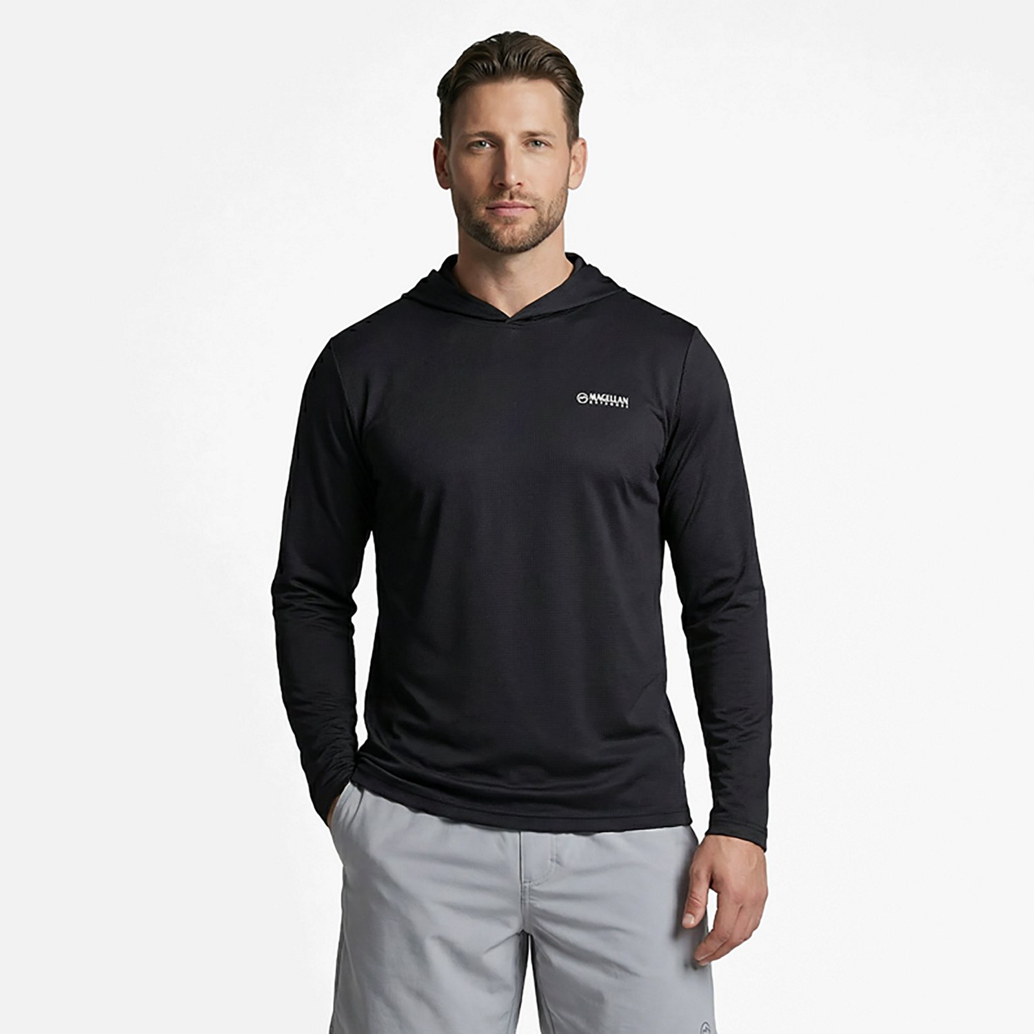 Magellan Outdoors Men's HuntGear Eagle Pass Long Sleeve Tech Mesh Hooded Shirt - view number 2