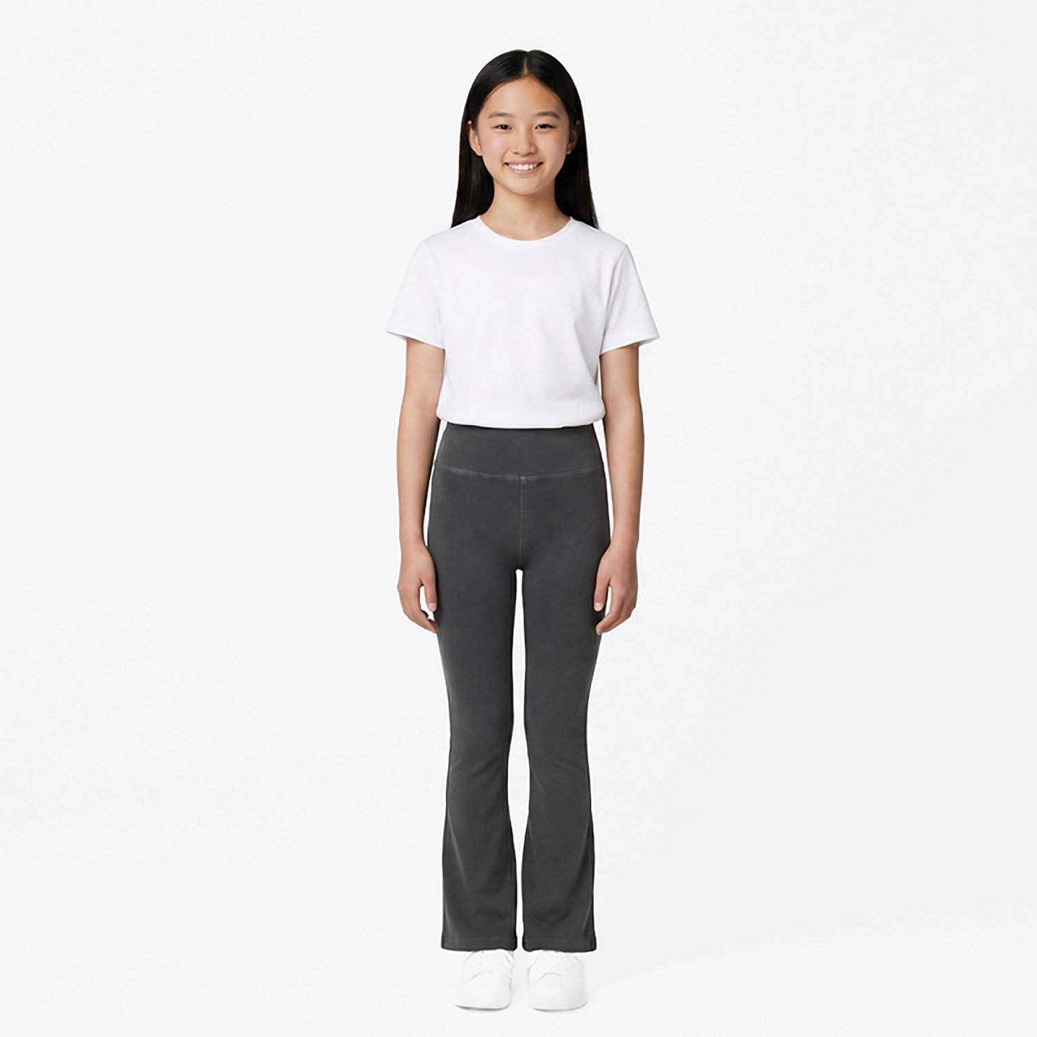 BGC Girls' Wash Flare Slit Leggings