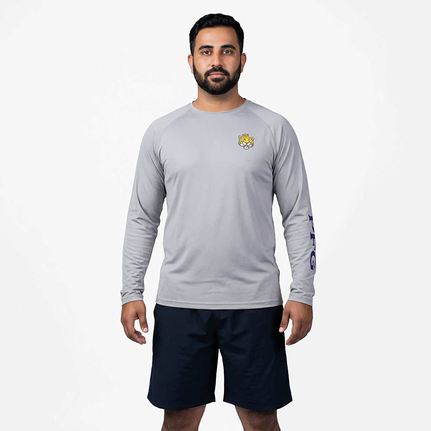 Columbia Sportswear Men's LSU CLG Vault Terminal Tackle Long Sleeve Shirt - view number 2
