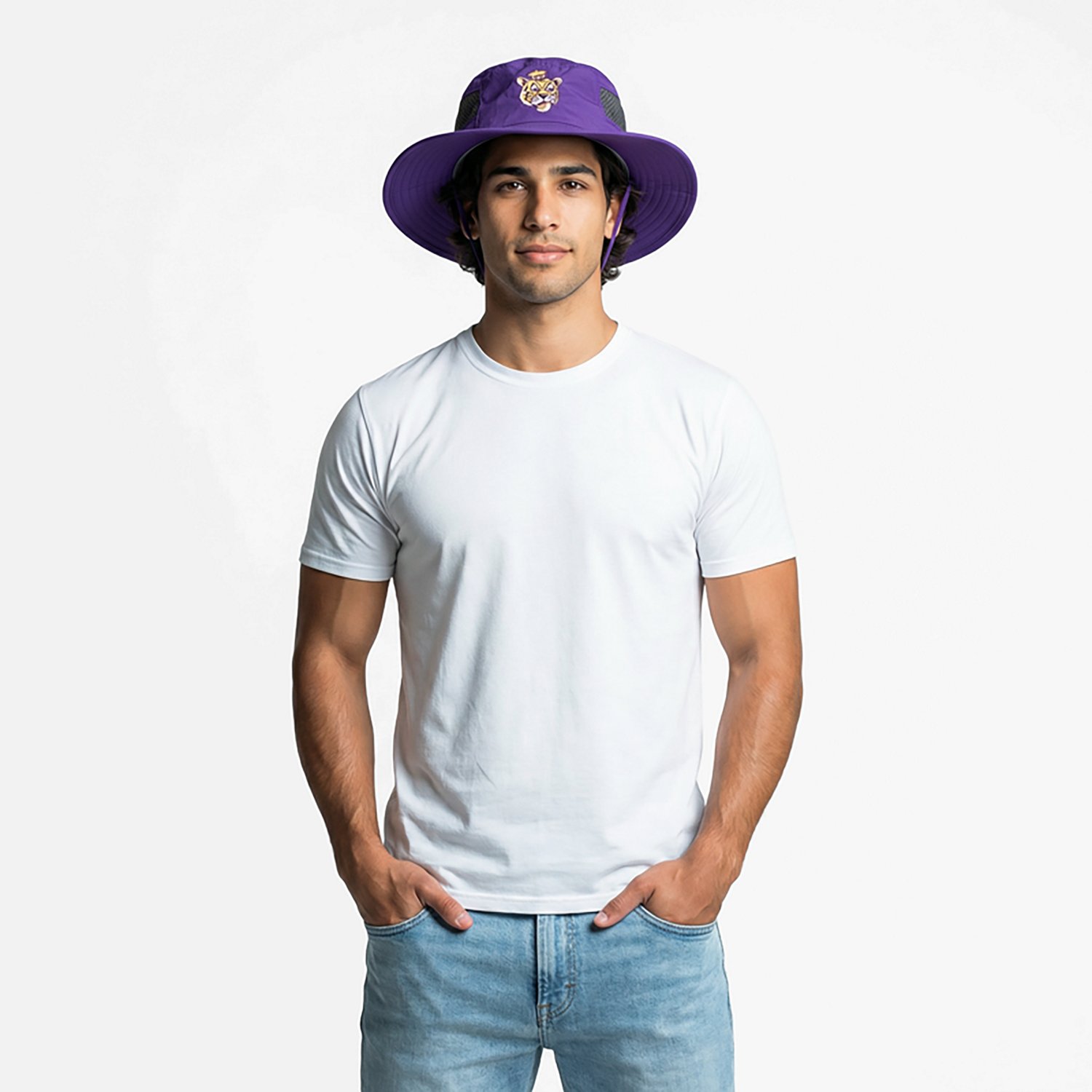 Columbia Sportswear Men's Louisiana State University Bora Bora III Booney Hat  - view number 2