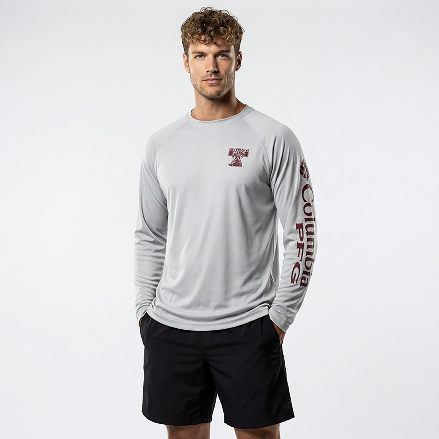 Columbia Sportswear Men's Texas A&M CLG Vault Terminal Tackle Long Sleeve Shirt - view number 2