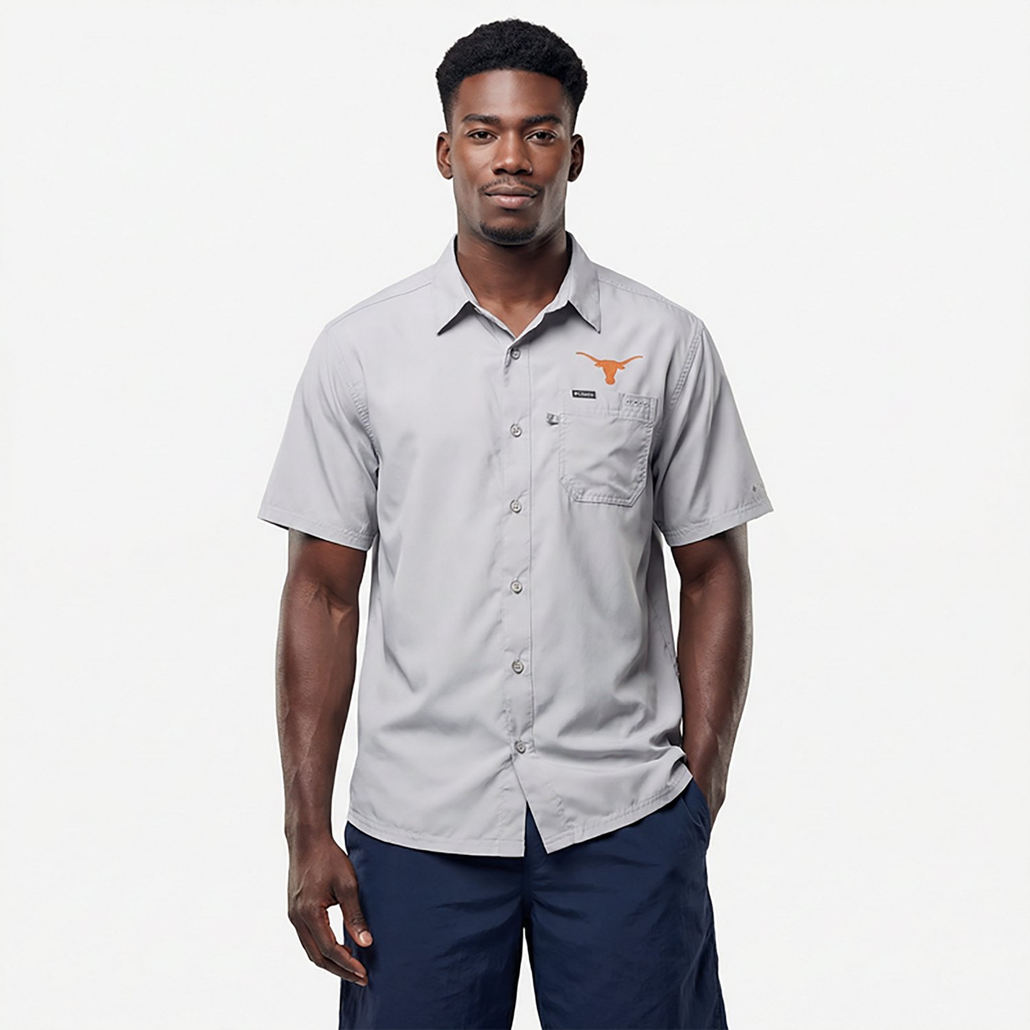 Columbia Sportswear Men's University of Texas CLG Slack Tide Camp Button-Up Shirt