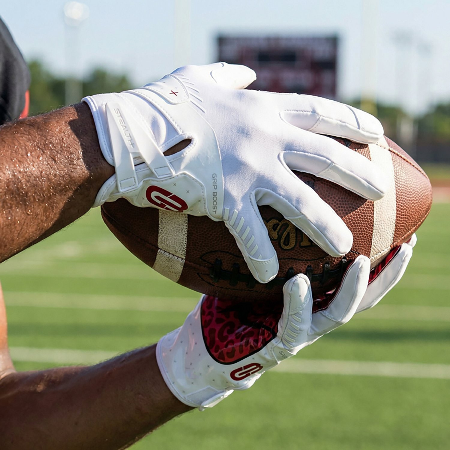 Grip Boost Adults' Stealth 6.0 Boost+ Peace Football Gloves - view number 3