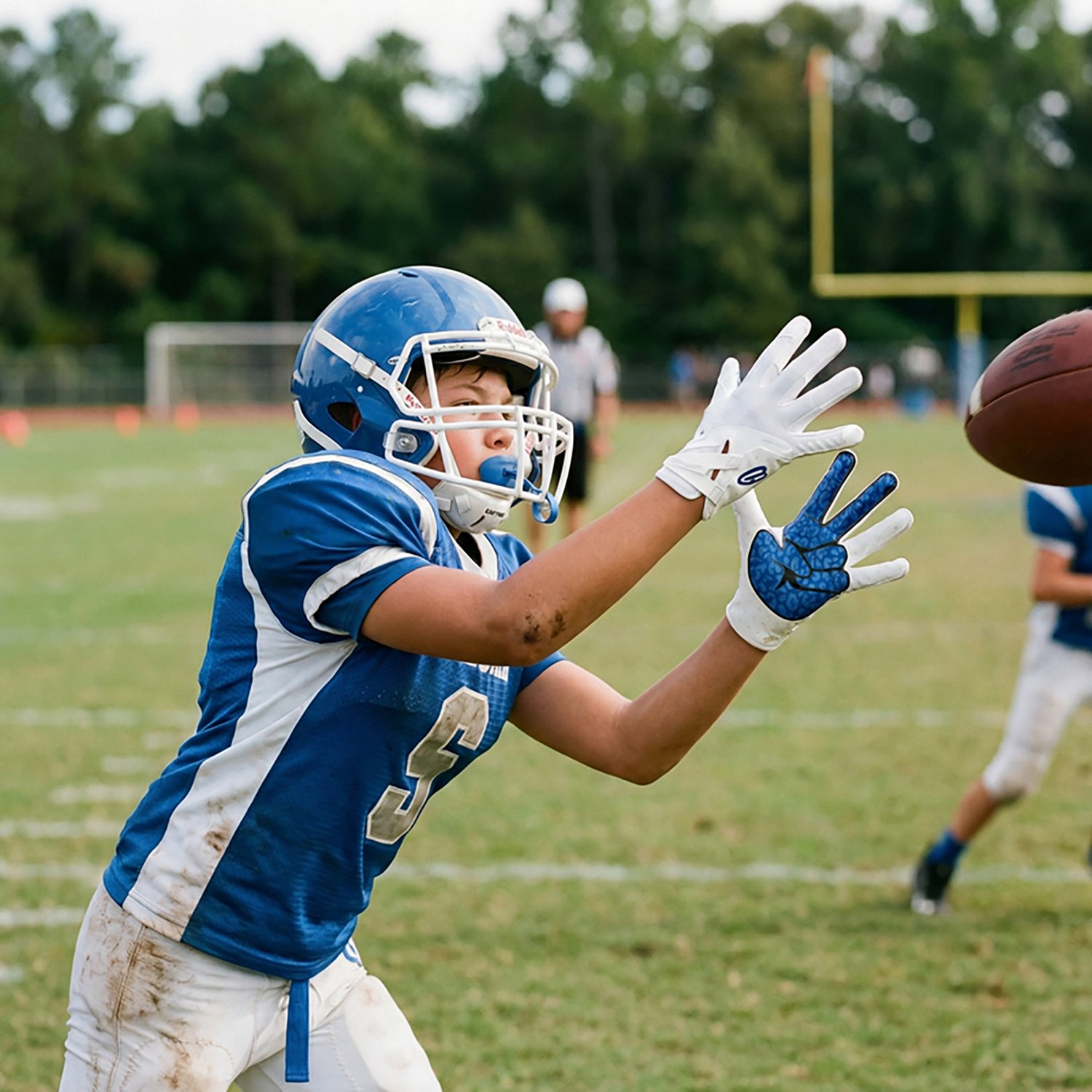 Grip Boost Youth Stealth 6.0 Boost+ Peace Football Gloves                                                                        - view number 2