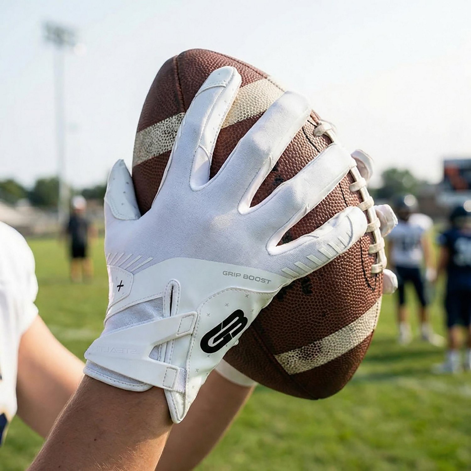 Grip Boost Youth Stealth 6.0 Boost+ Solid Chrome Football Gloves                                                                 - view number 2