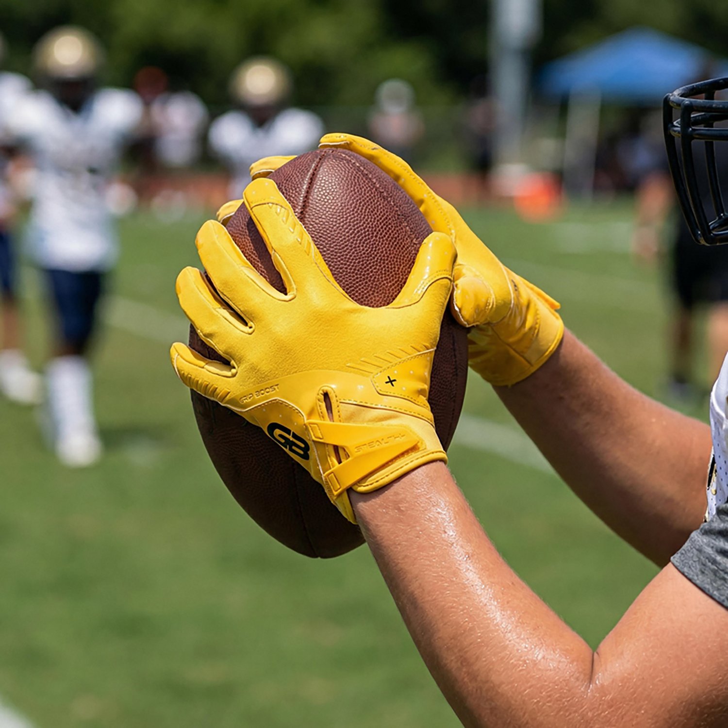 Grip Boost Youth Stealth 6.0 Boost+ Solid Chrome Football Gloves                                                                 - view number 2