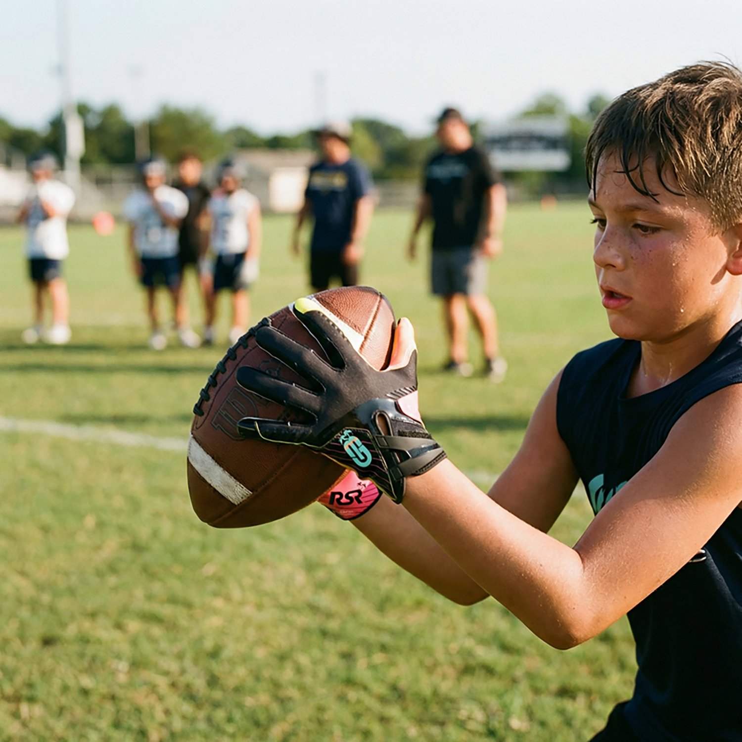 Grip Boost Boys' Rosenhaus Stealth 6.0 Football Gloves                                                                           - view number 2