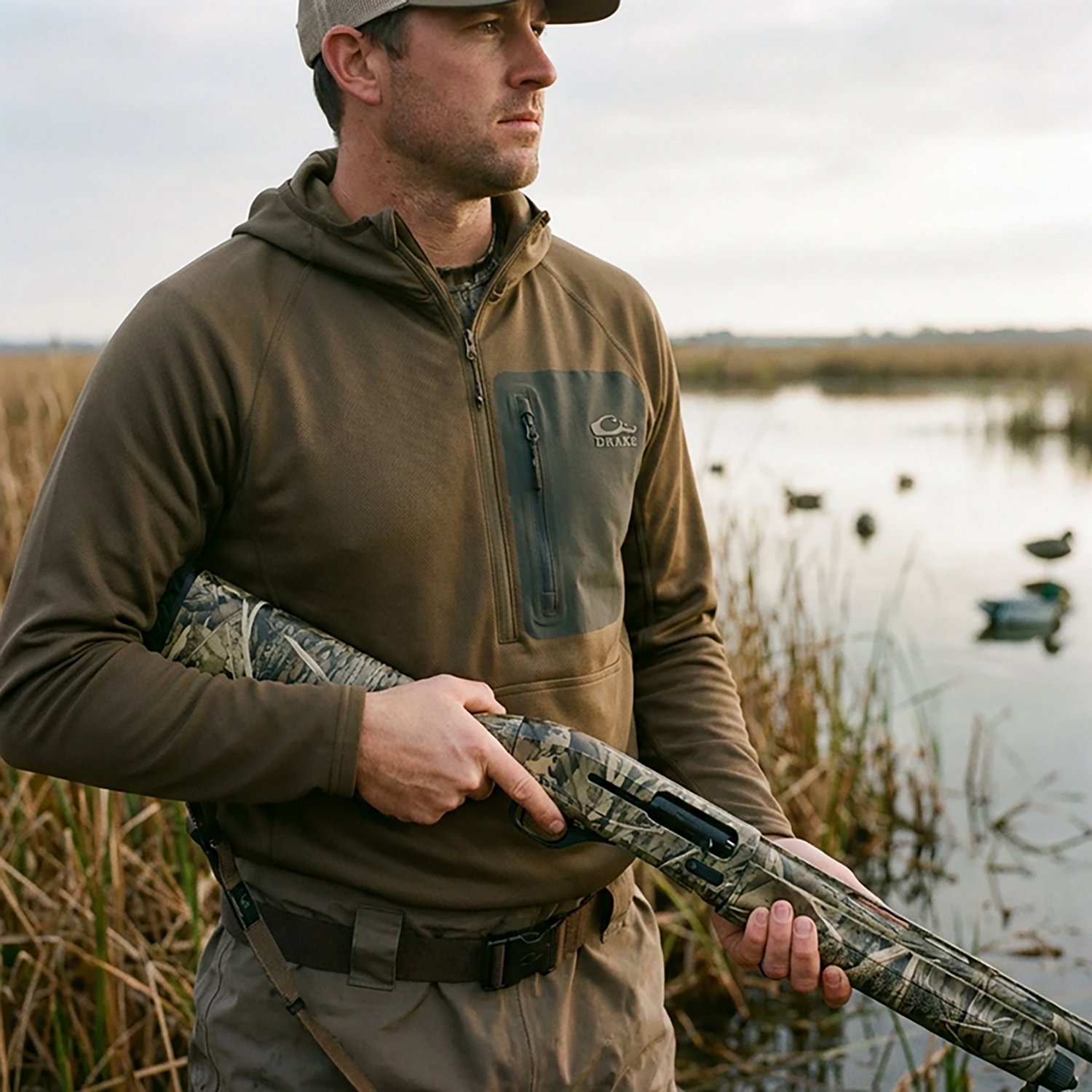 Drake Men's EST Performance 1/2 Zip Hoodie - view number 6