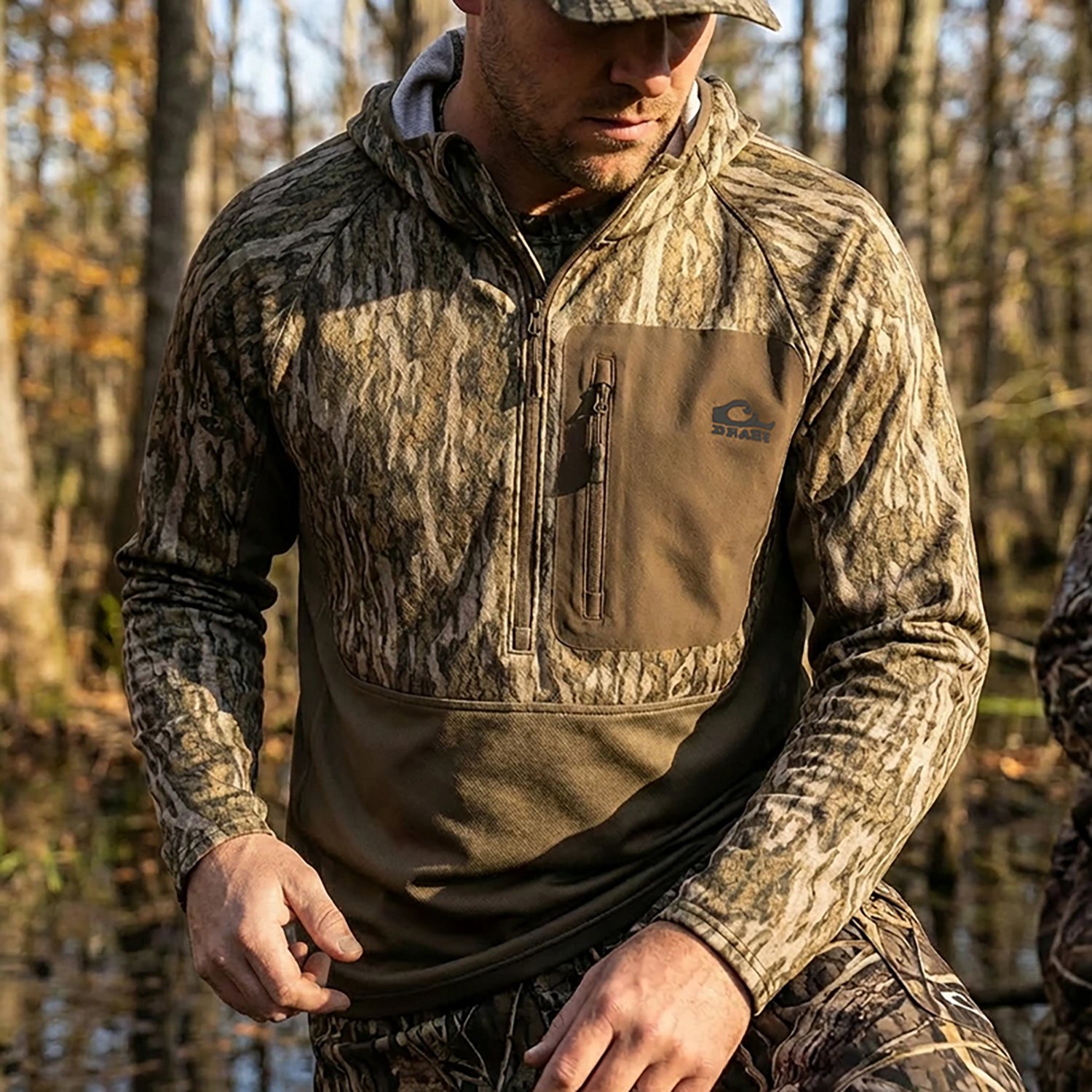 Drake Men's EST Performance 1/2 Zip Camo Hoodie - view number 3