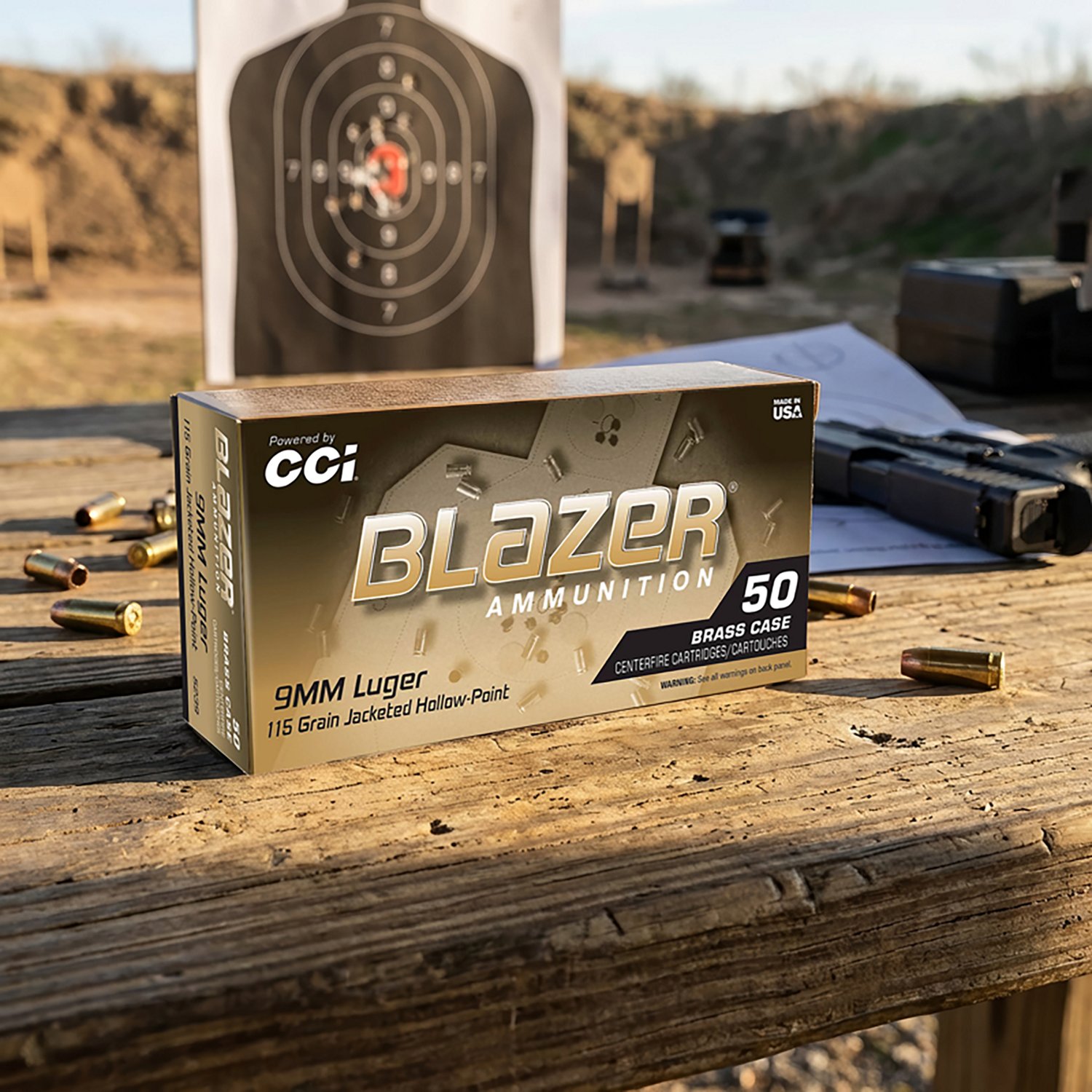Blazer Brass HP 9mm Luger 115-Grain Jacketed Hollow Point Centerfire Ammunition - 50 Rounds                                      - view number 2