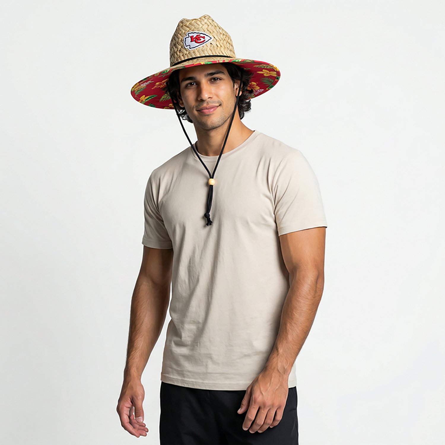 FOCO Men's Kansas City Chiefs Floral Print Straw Hat - view number 2