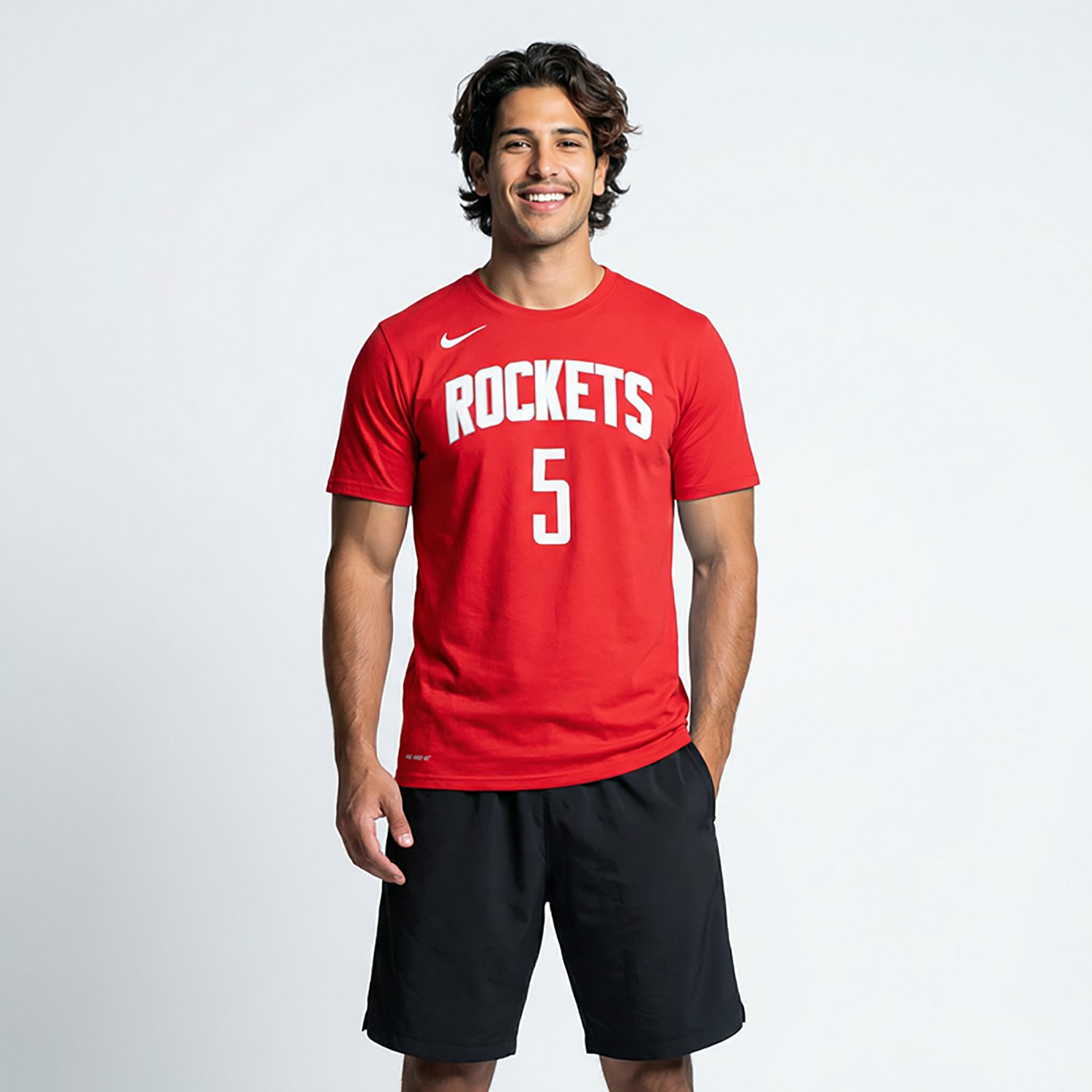 Nike Men's Houston Rockets Essential Icon N&N VanFleet Short Sleeve T-shirt