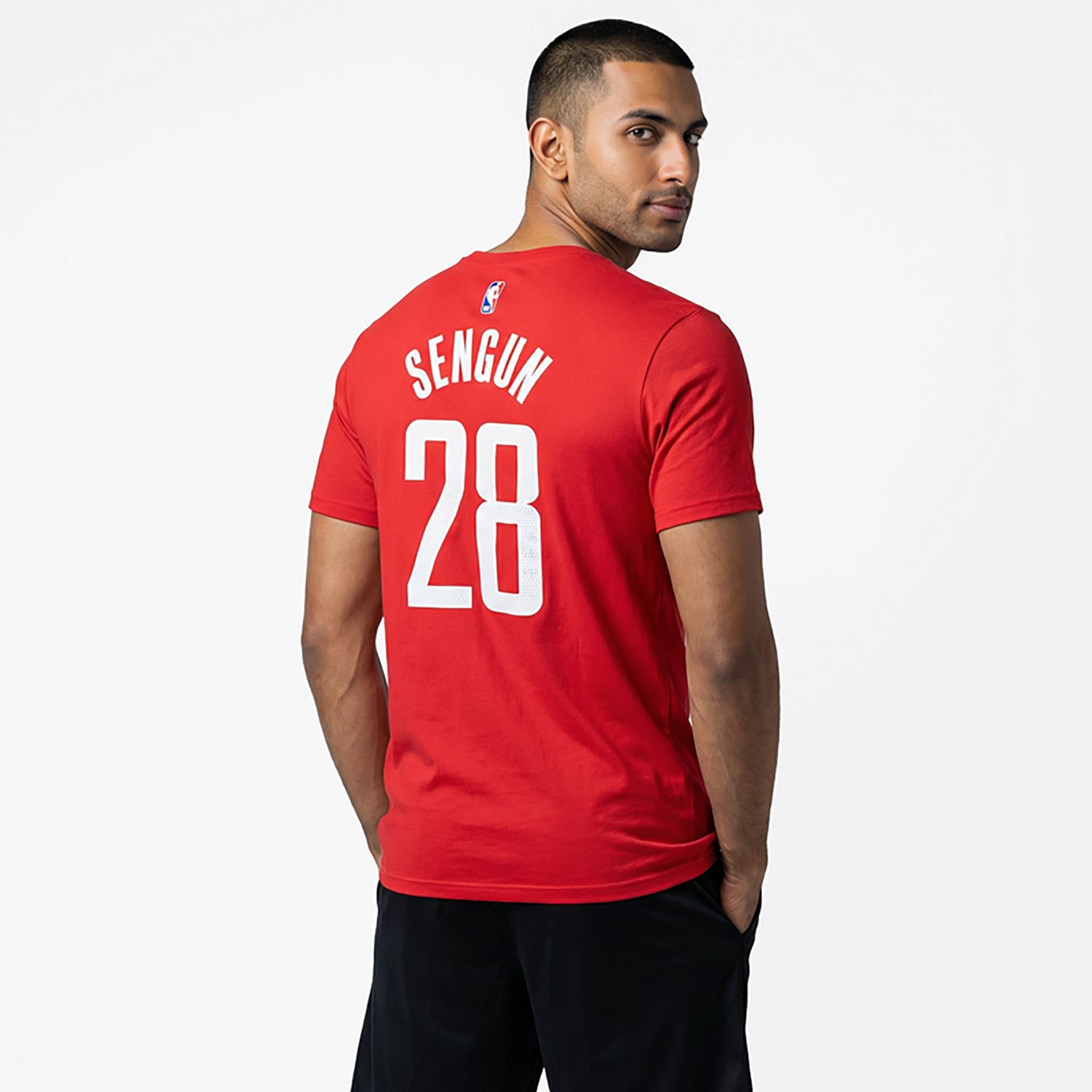 Nike Men's Houston Rockets Essential Icon N&N Sengun Short Sleeve T-shirt - view number 2