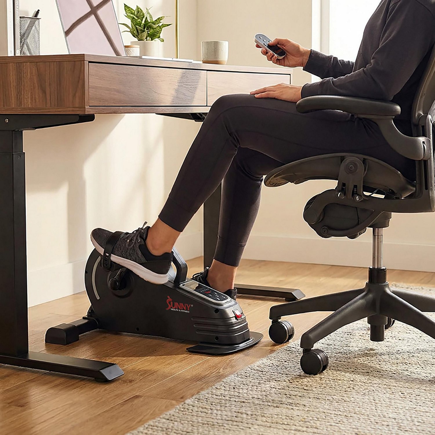 Sunny Health & Fitness Motorized Smart Under Desk Mini Bike - view number 7