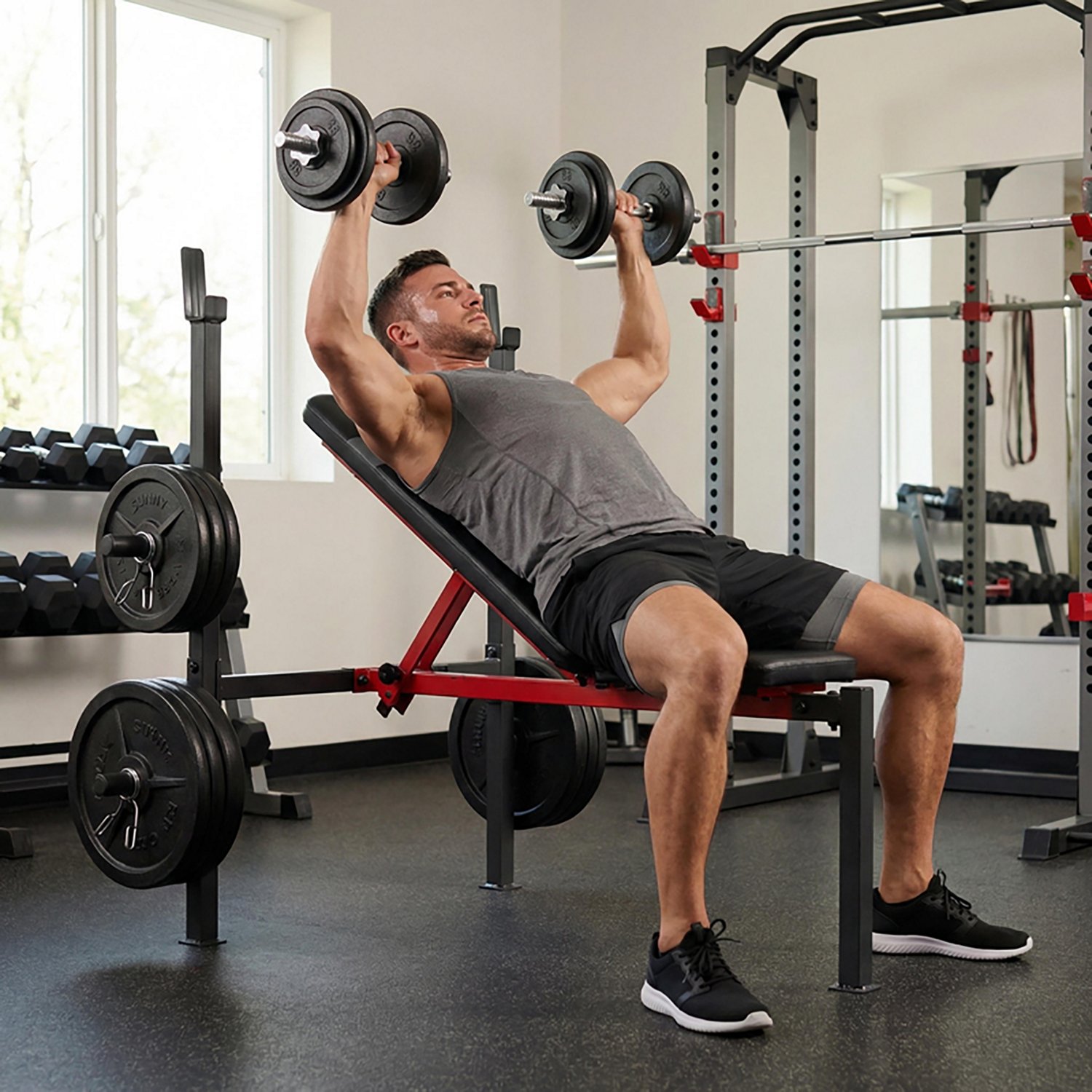 Sunny Health & Fitness Adjustable Standard Incline Weight Bench - view number 7