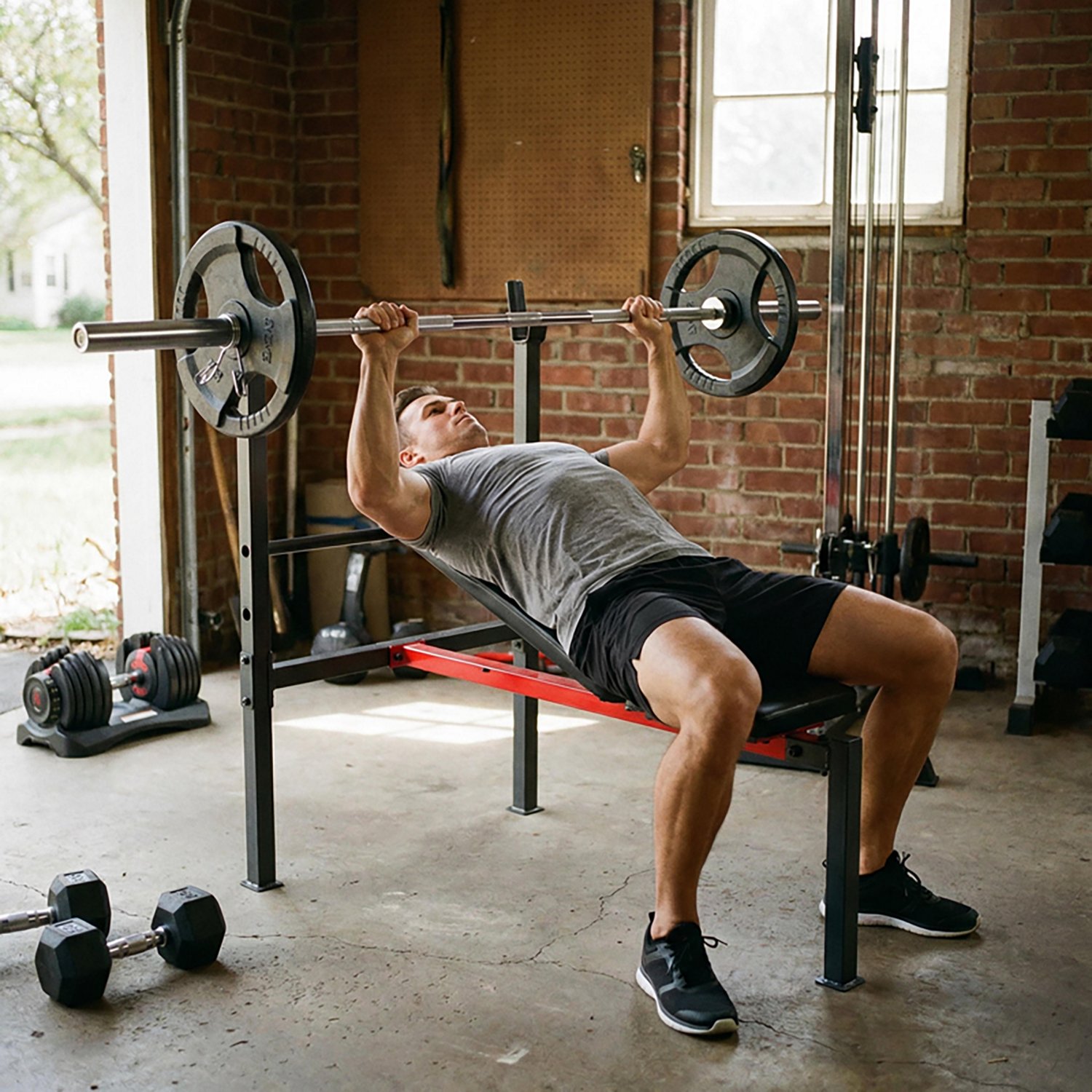 Sunny Health & Fitness Adjustable Standard Incline Weight Bench - view number 8