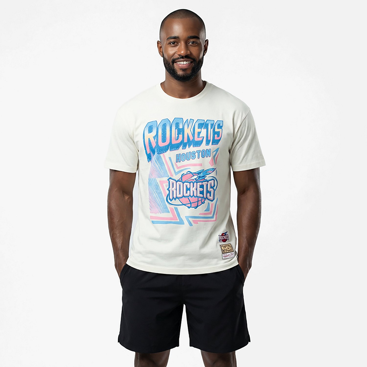 Mitchell & Ness Men’s Houston Rockets Sidewalk Stretch T-shirt - view number 2