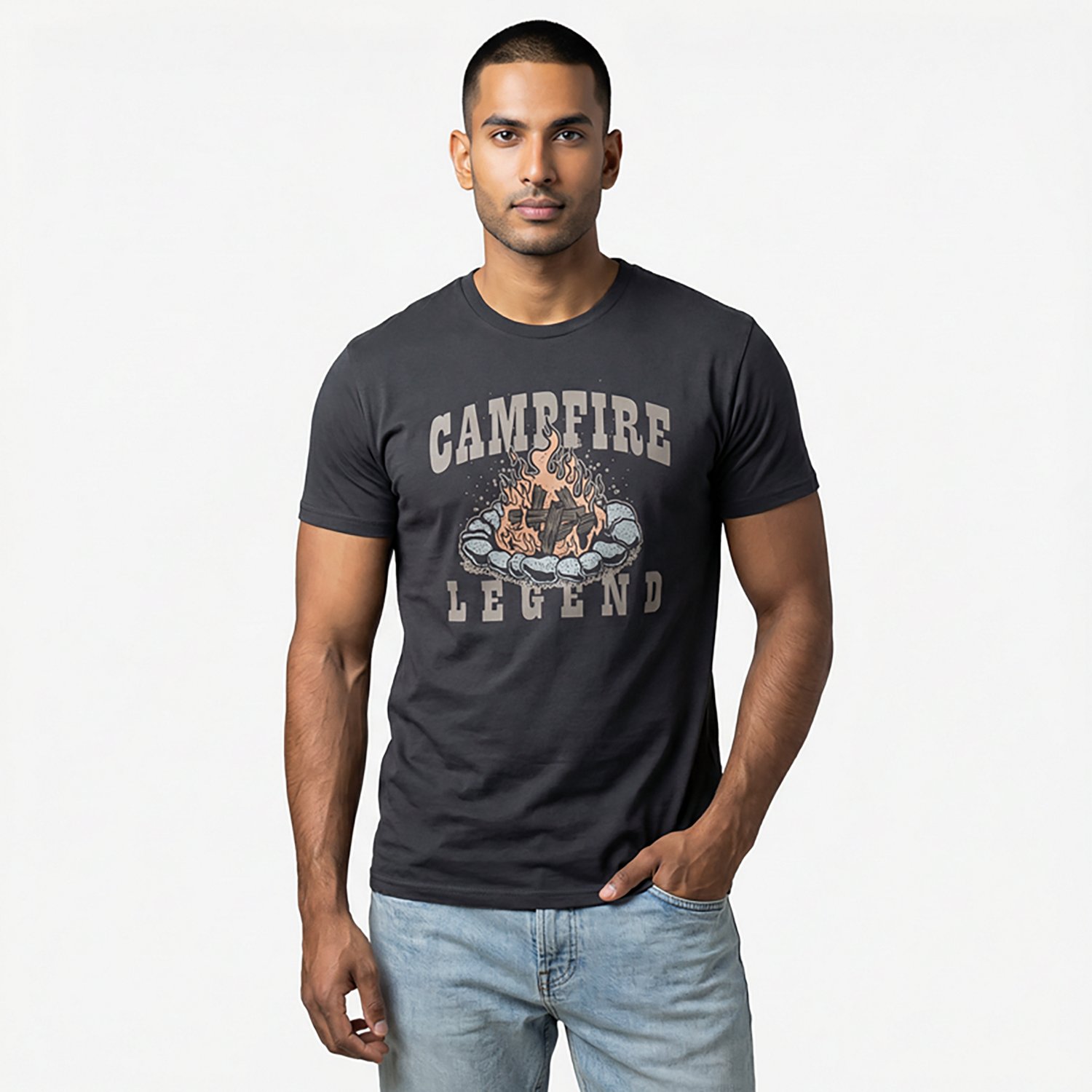 Academy Sports + Outdoors Men’s Campfire Legend T-shirt - view number 2
