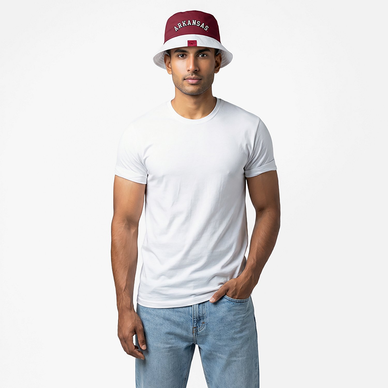 Nike Adults' Arkansas Two Tone Apex Bucket Cap - view number 2