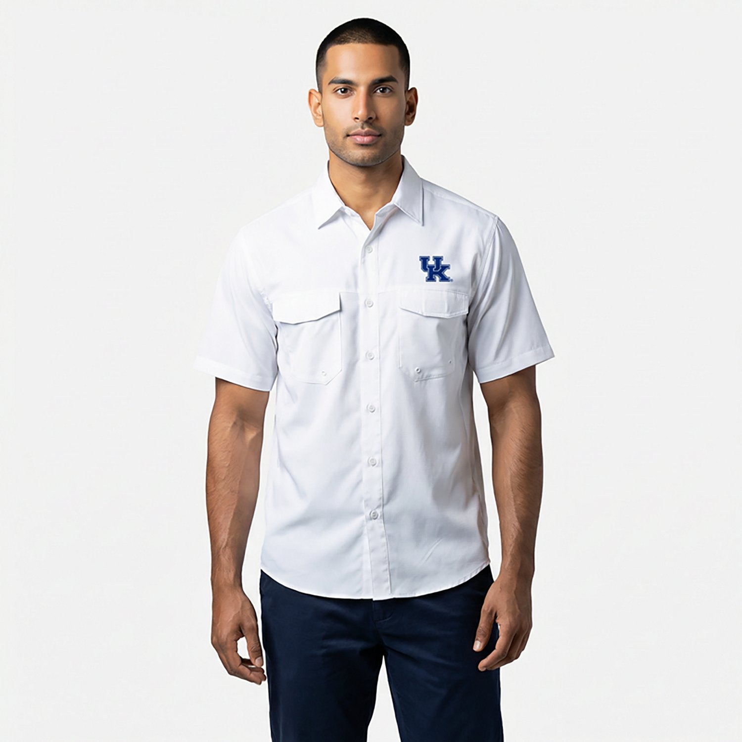 Antigua Men's Kentucky Wildcats Game Day Fishing Shirt - view number 2