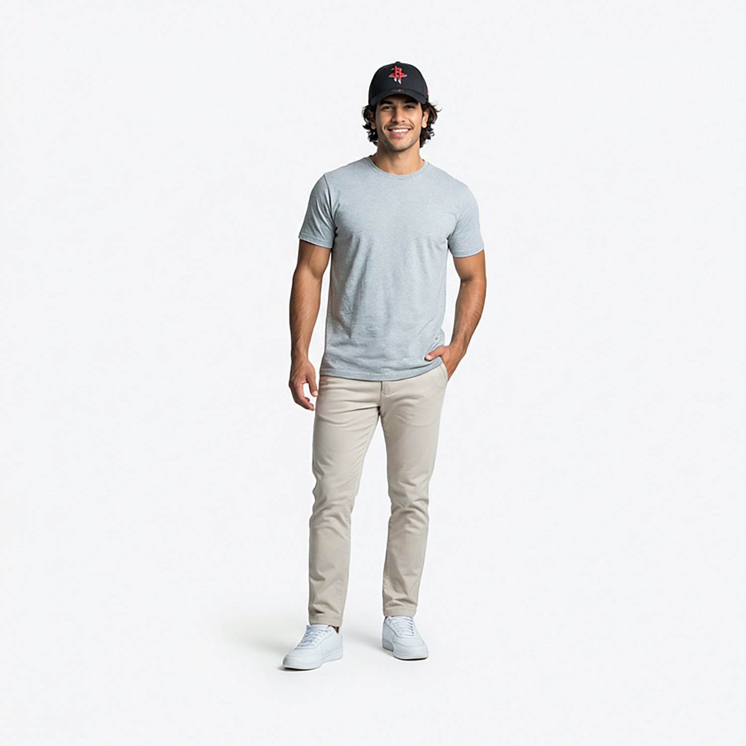 New Era Adults' Houston Rockets 39THIRTY Night Black Cap