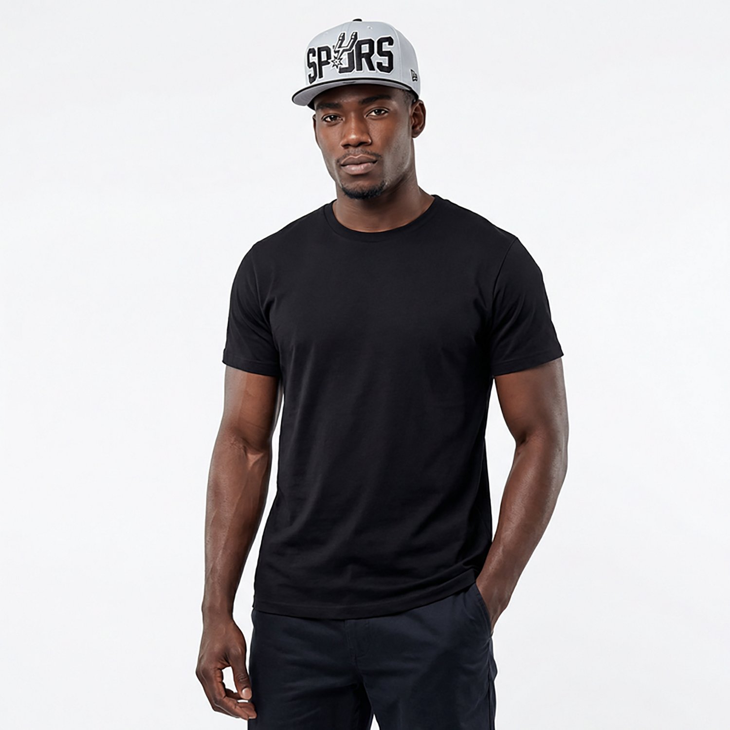 New Era Men’s San Antonio Spurs Satin Black 59FIFTY Cap  - view number 2