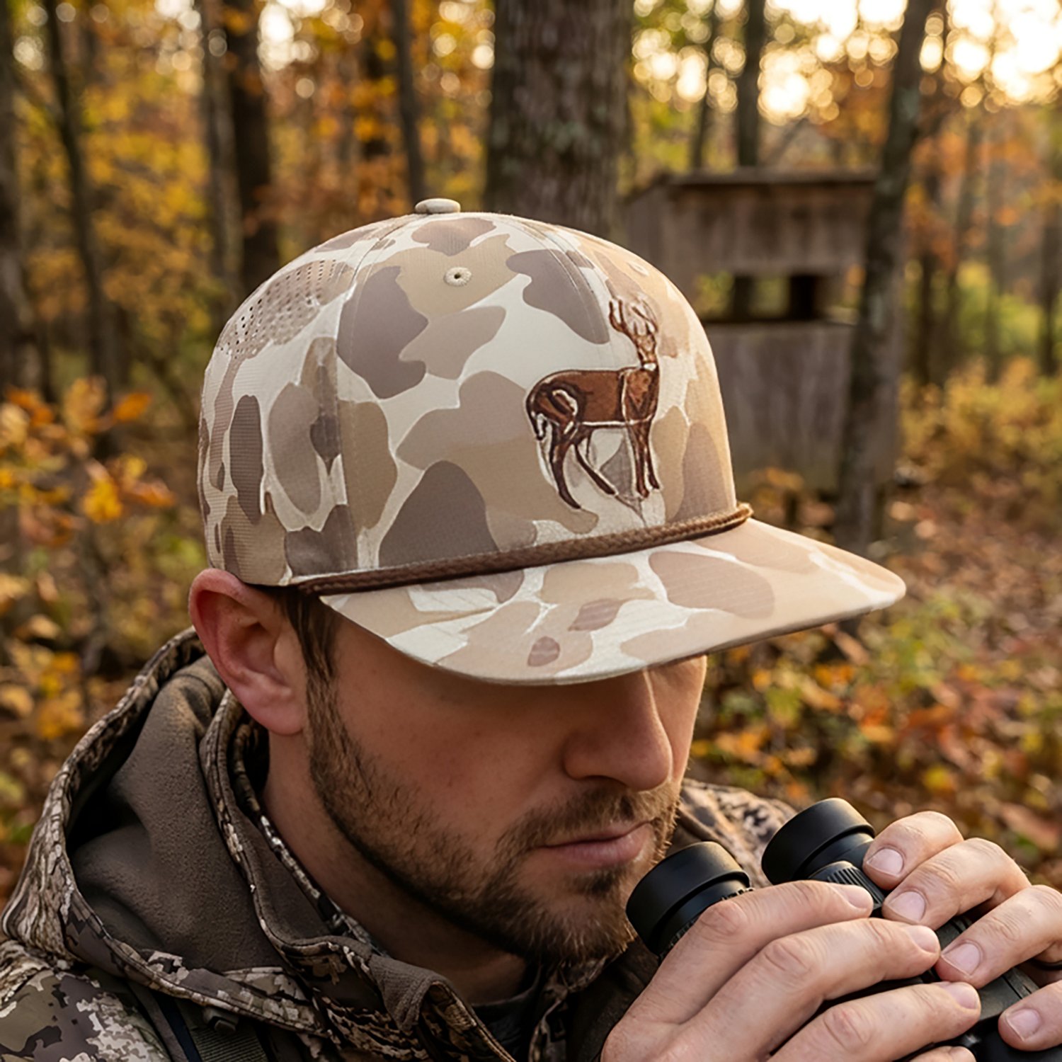 Paramount Apparel Men's Old School Camo Performance Deer Rope Cap - view number 3