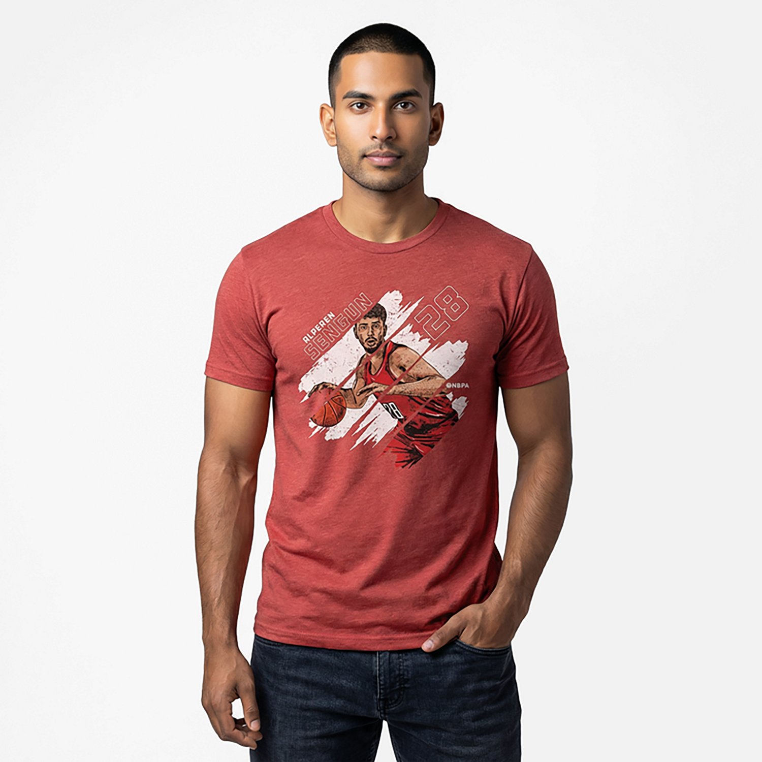 500 Level Men's Houston Rockets Alperen Şengün Stripes Short Sleeve T-shirt - view number 2