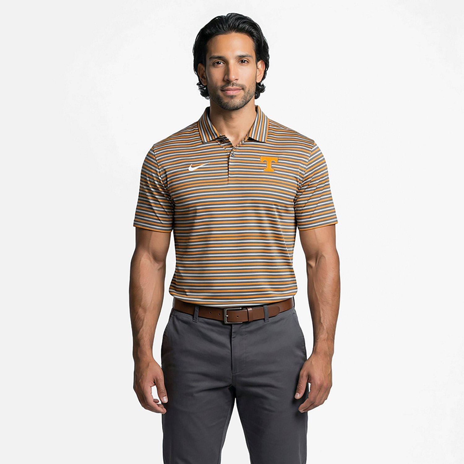 Nike Men's University of Tennessee Dri-FIT Stripe Tour Polo Shirt - view number 2