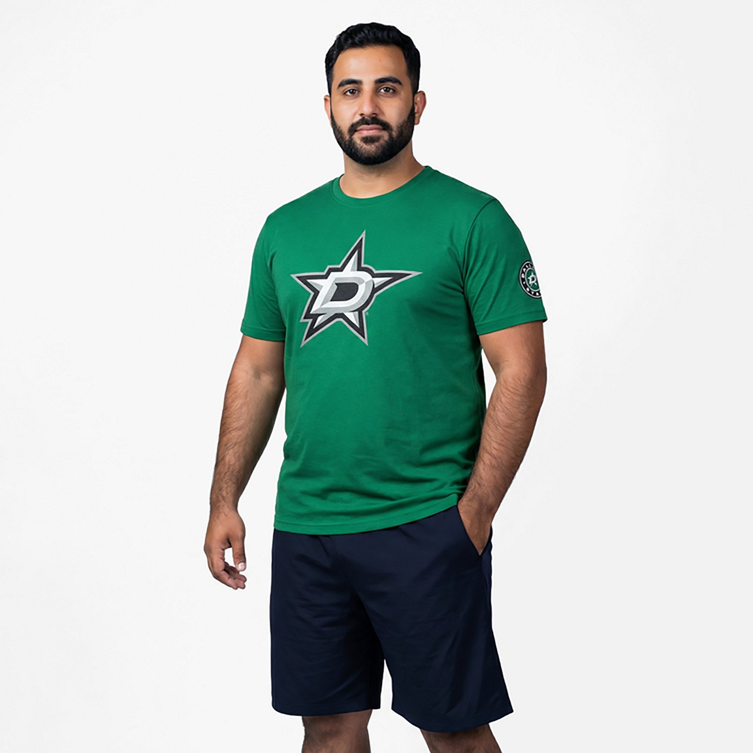 Fanatics Men's Dallas Stars Hat Trick Legacy Cotton Short Sleeve T-shirt - view number 2