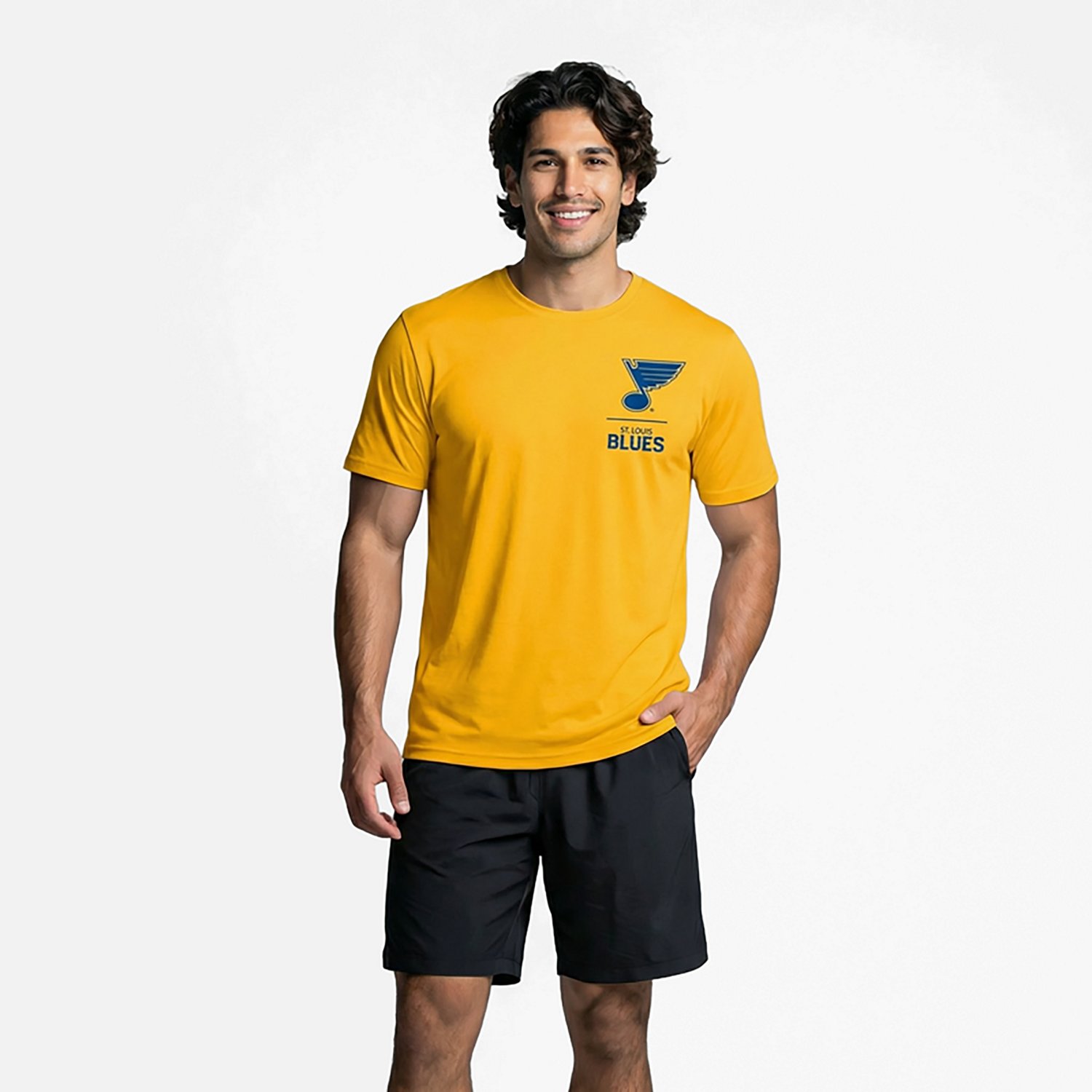 Fanatics Men's St. Louis Blues Crash the Net Legacy Cotton Short Sleeve T-shirt - view number 2