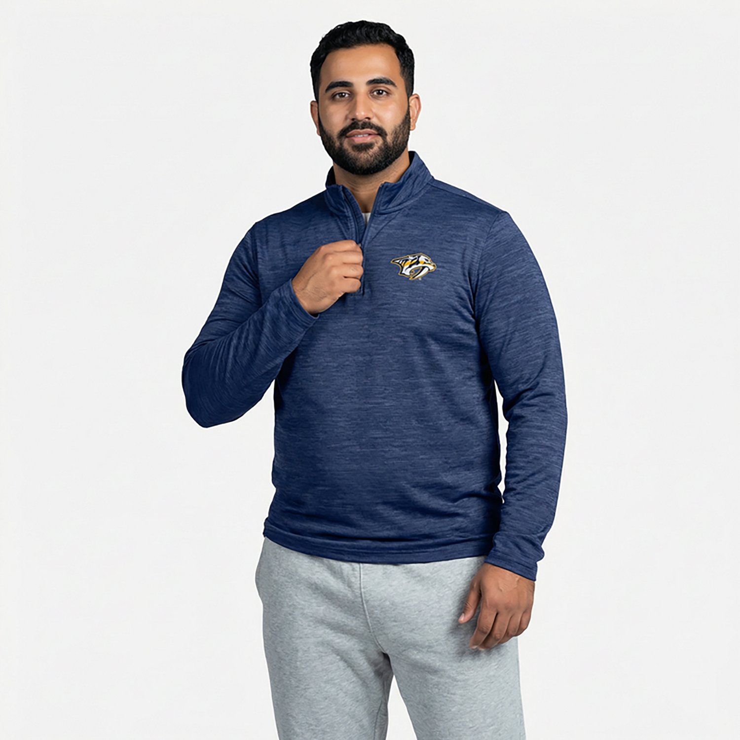 Fanatics Men's Nashville Predators Boarding Clutch Poly 1/4-zip - view number 2