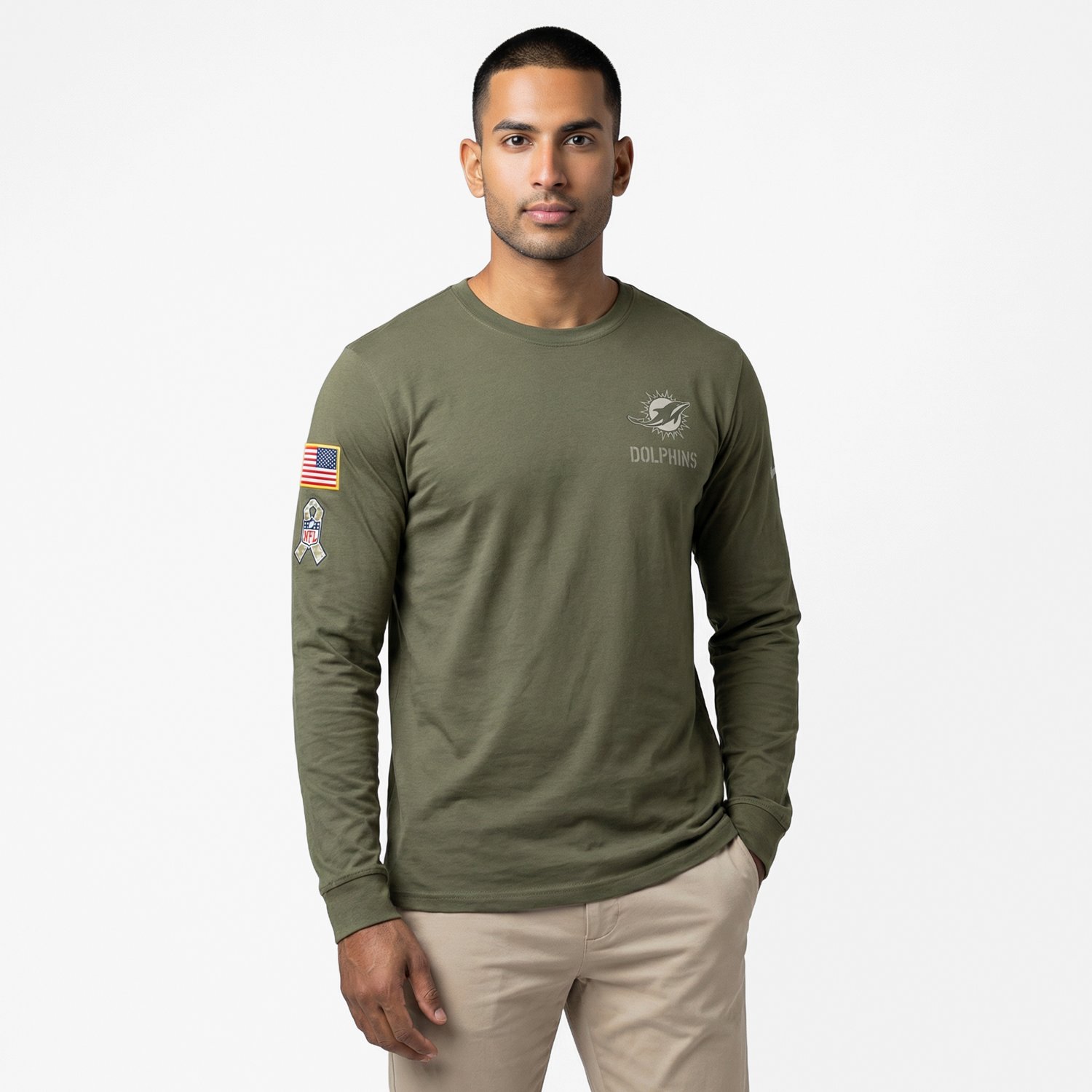 Nike Men's Dolphins Salute to Service Long Sleeve T-shirt - view number 2
