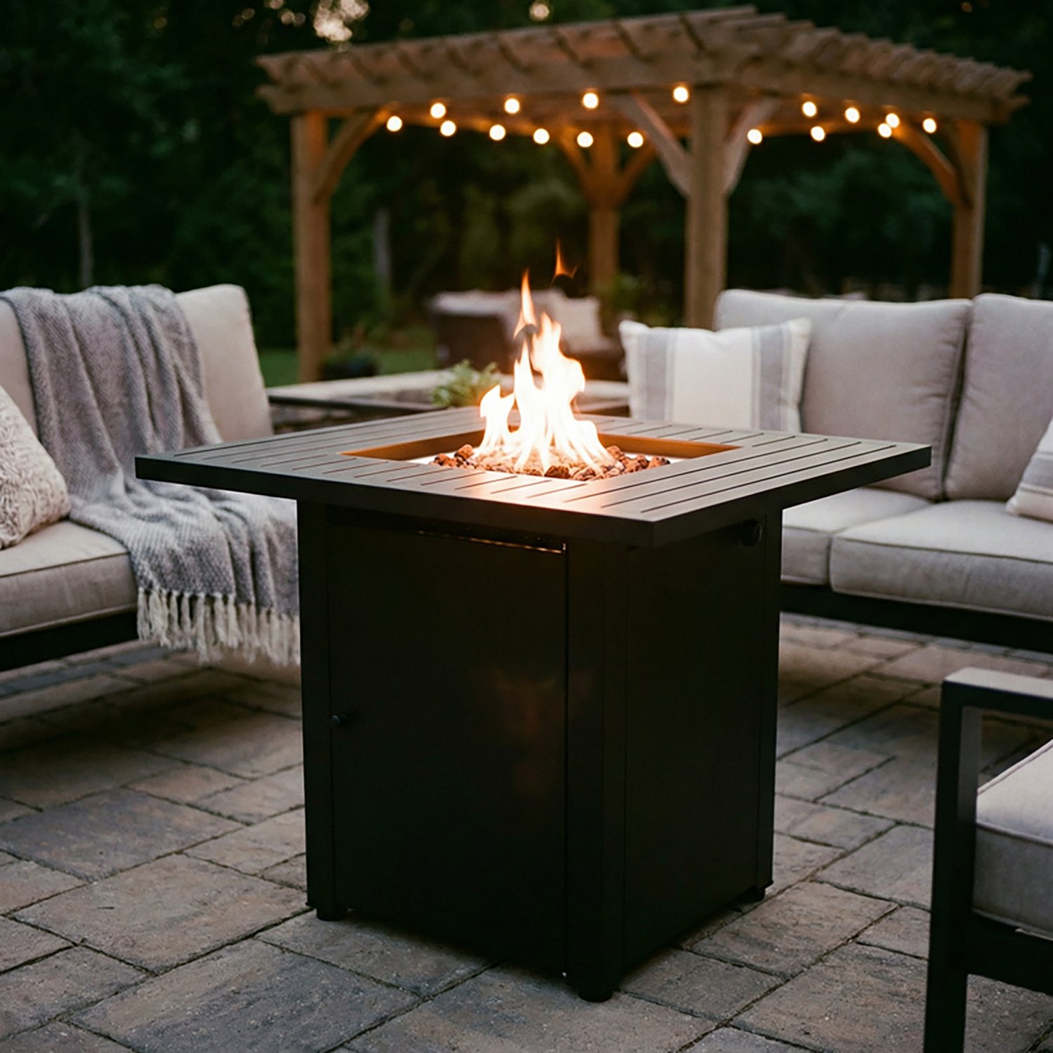 Mosaic Livingston Square Gas Firepit Table - view number 4