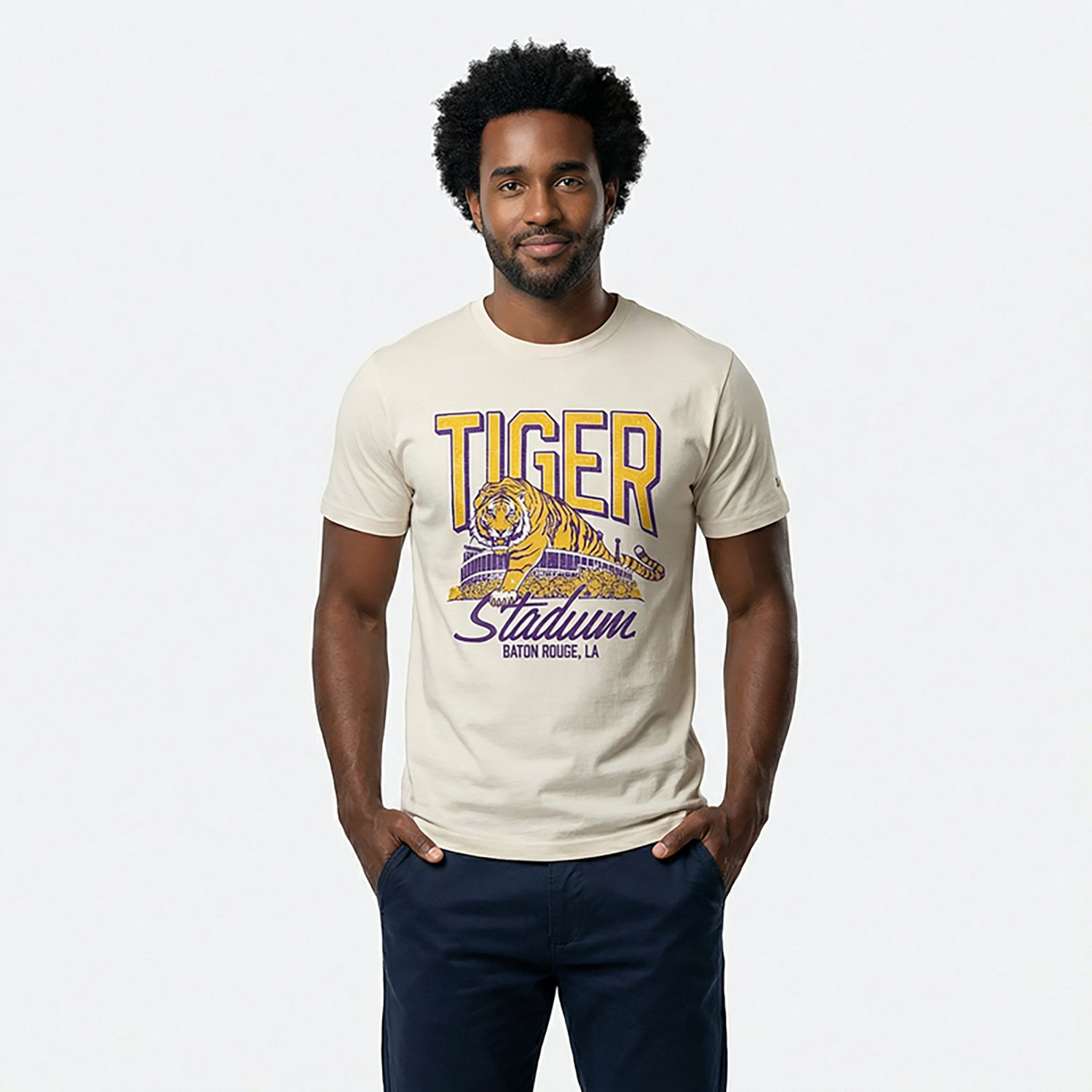 Homefield Men's Louisiana State University Tigers Stadium Vintage Heavyweight Boxy Short Sleeve T-shirt - view number 2
