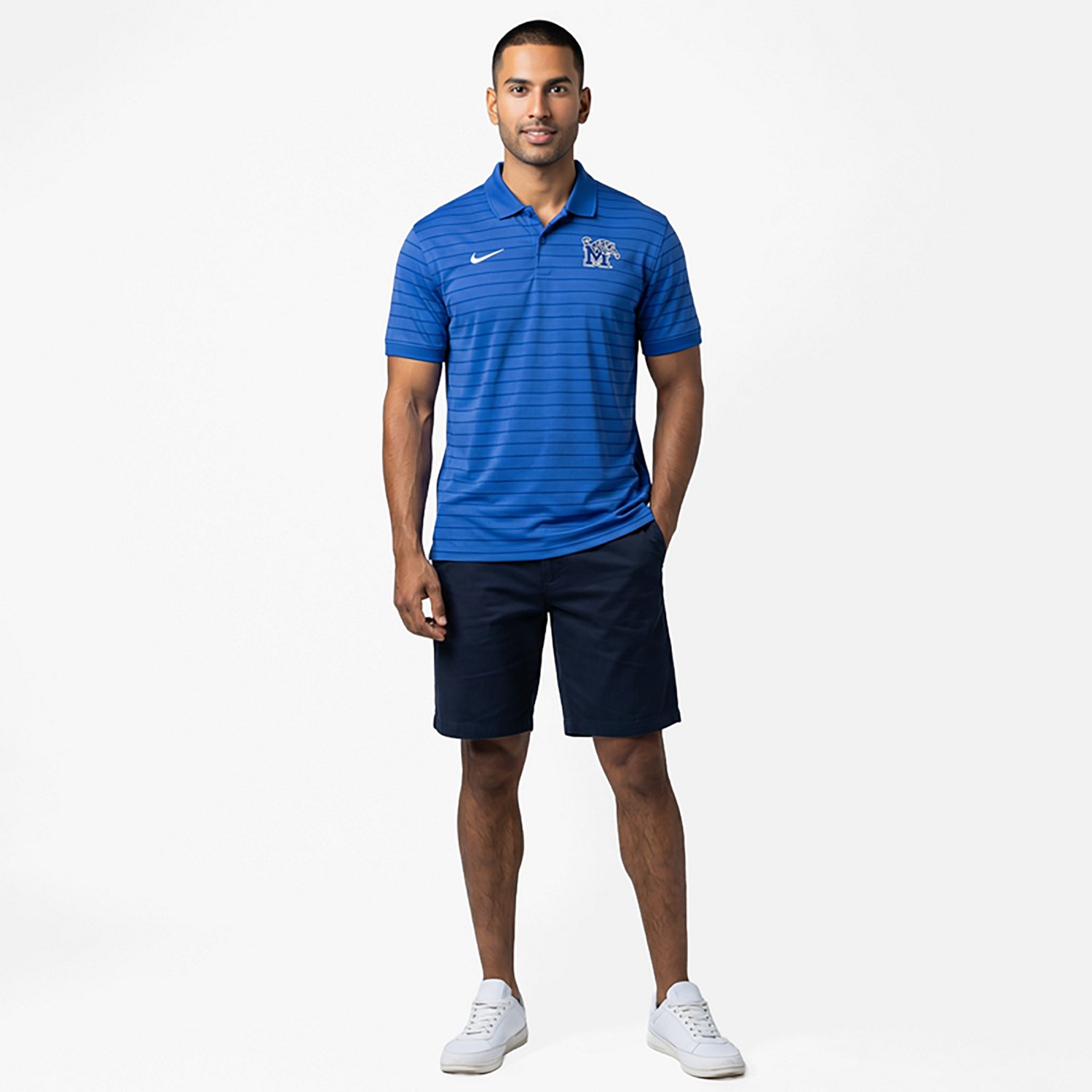 Nike Men's University of Memphis Tigers Victory Stripe Polo Shirt - view number 2