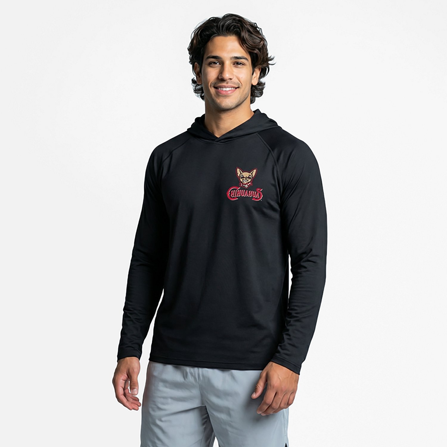 Under Armour Men's Chihuahuas Forkball Tech Stretch Long Sleeve Hooded T-shirt