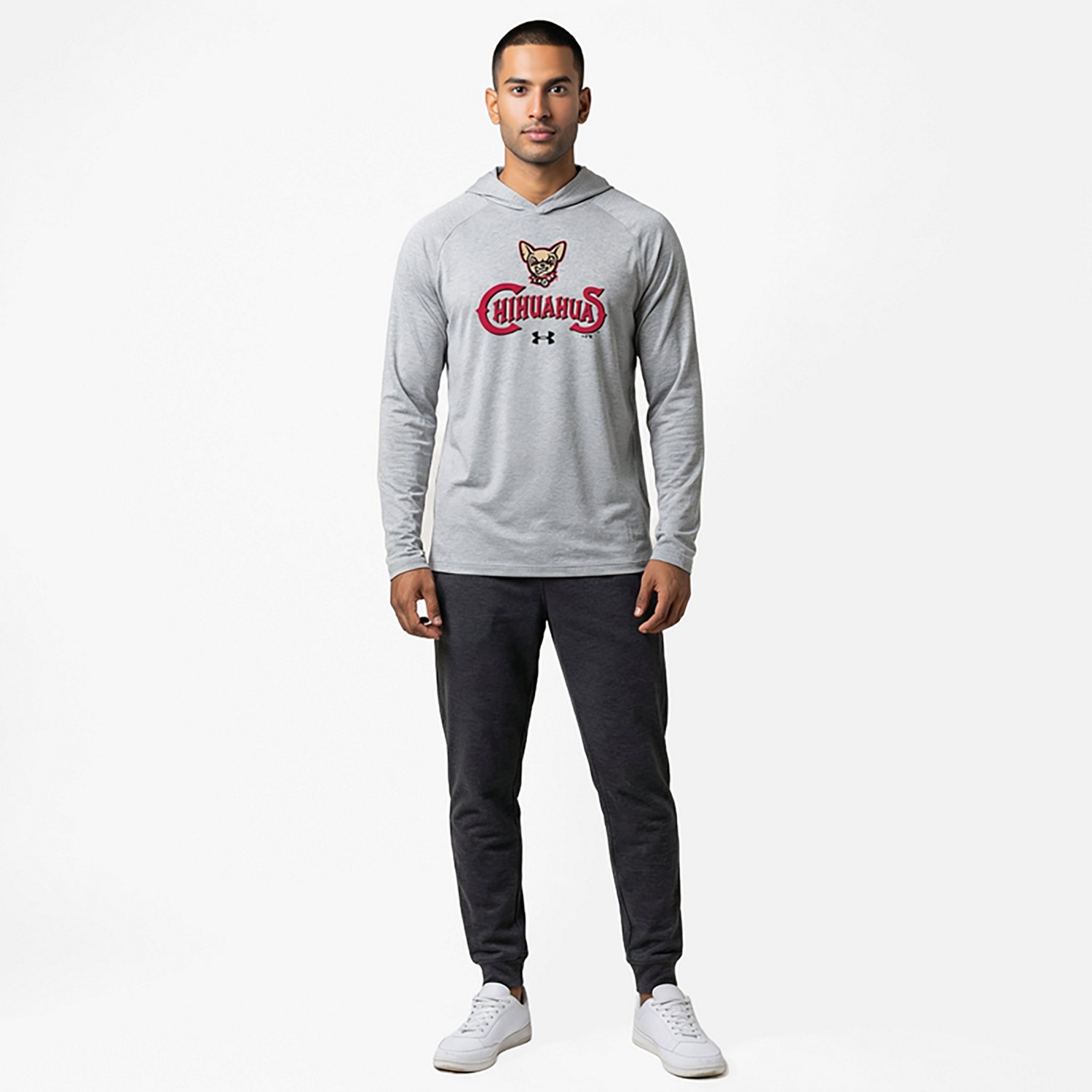 Under Armour Men's Chihuahuas Knuckleball Tech Stretch Long Sleeve Hooded T-shirt