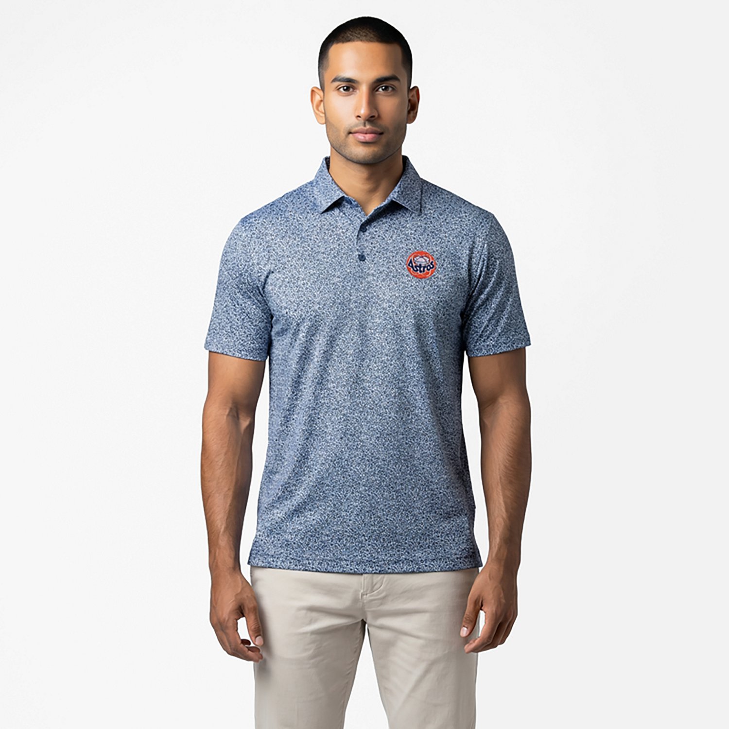 Antigua Men's Houston Astros Field Ditsy Polo