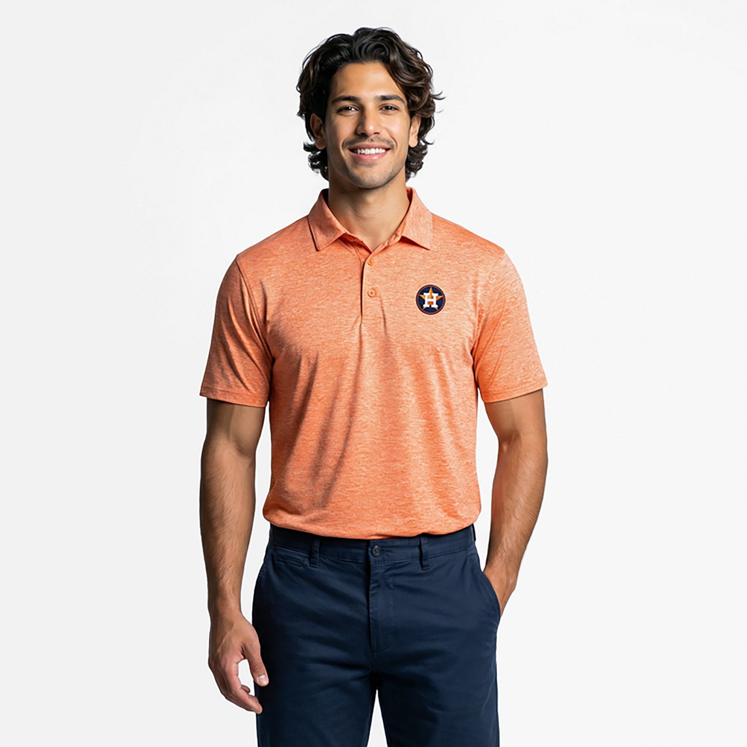 Antigua Men's Houston Astros Par 3 Polo Shirt - view number 2