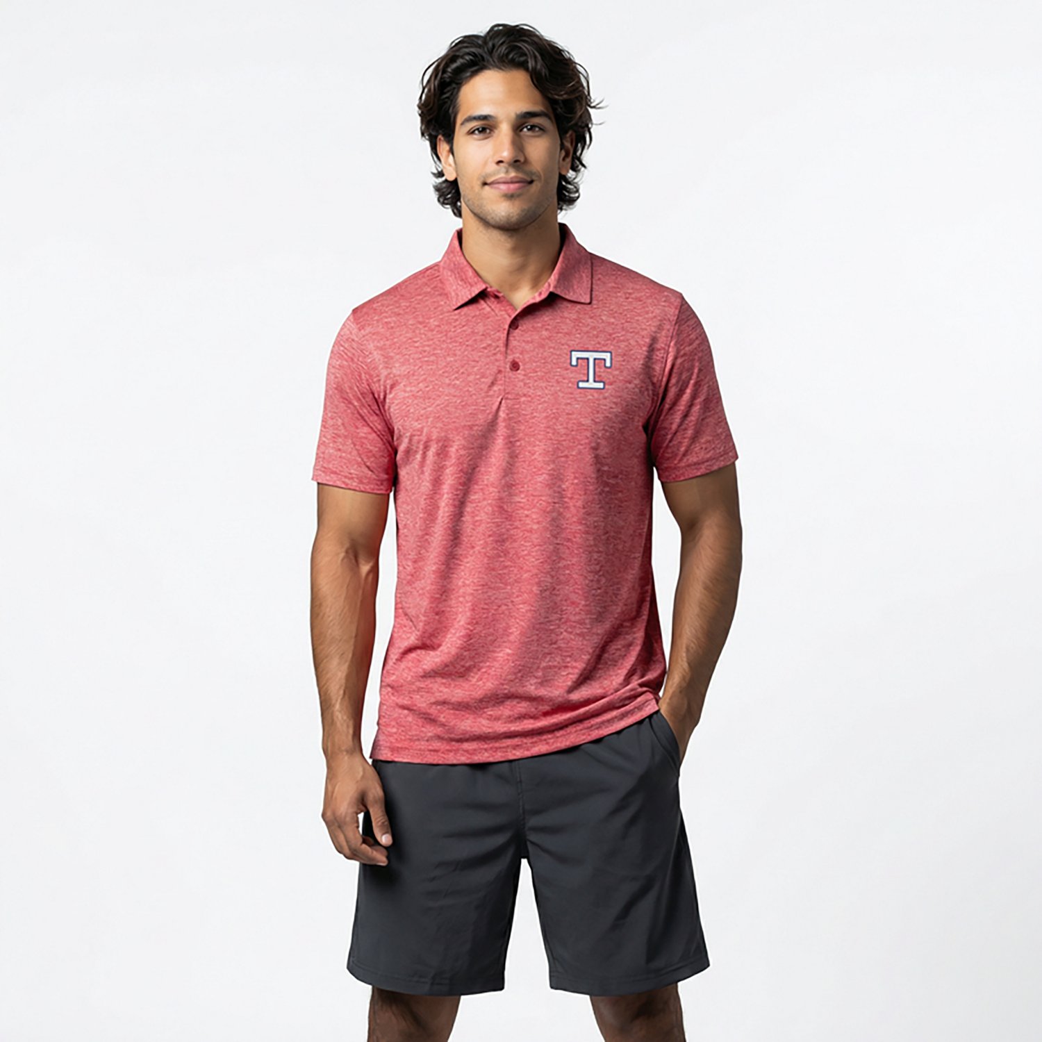 Antigua Men's Texas Rangers Par 3 Polo Shirt - view number 2