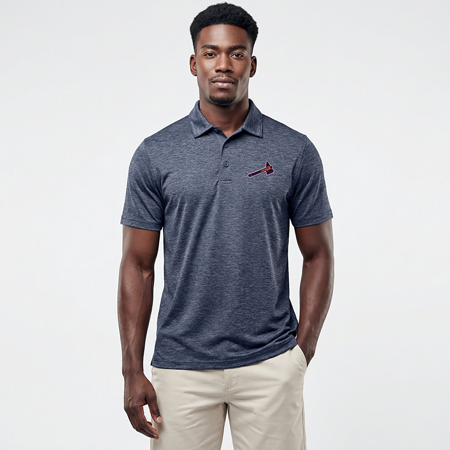 Antigua Men's Atlanta Braves Par 3 Polo Shirt - view number 2