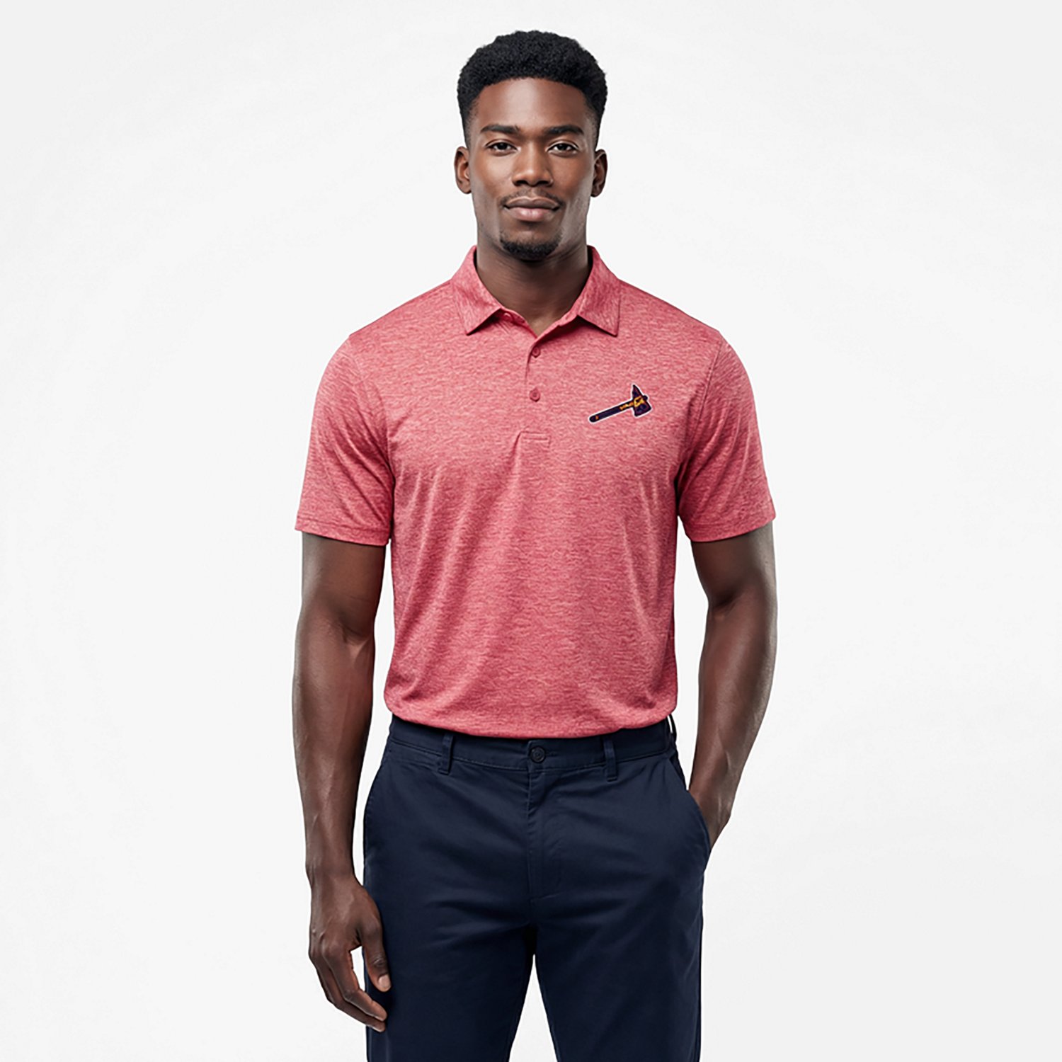 Antigua Men's Atlanta Braves Par 3 Polo Shirt - view number 2