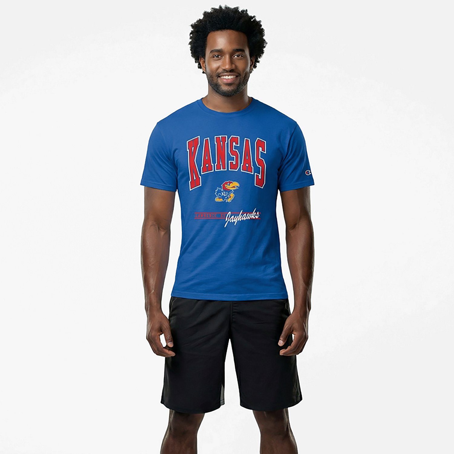 Champion Men's Kansas Big Logo Stadium T-shirt - view number 2