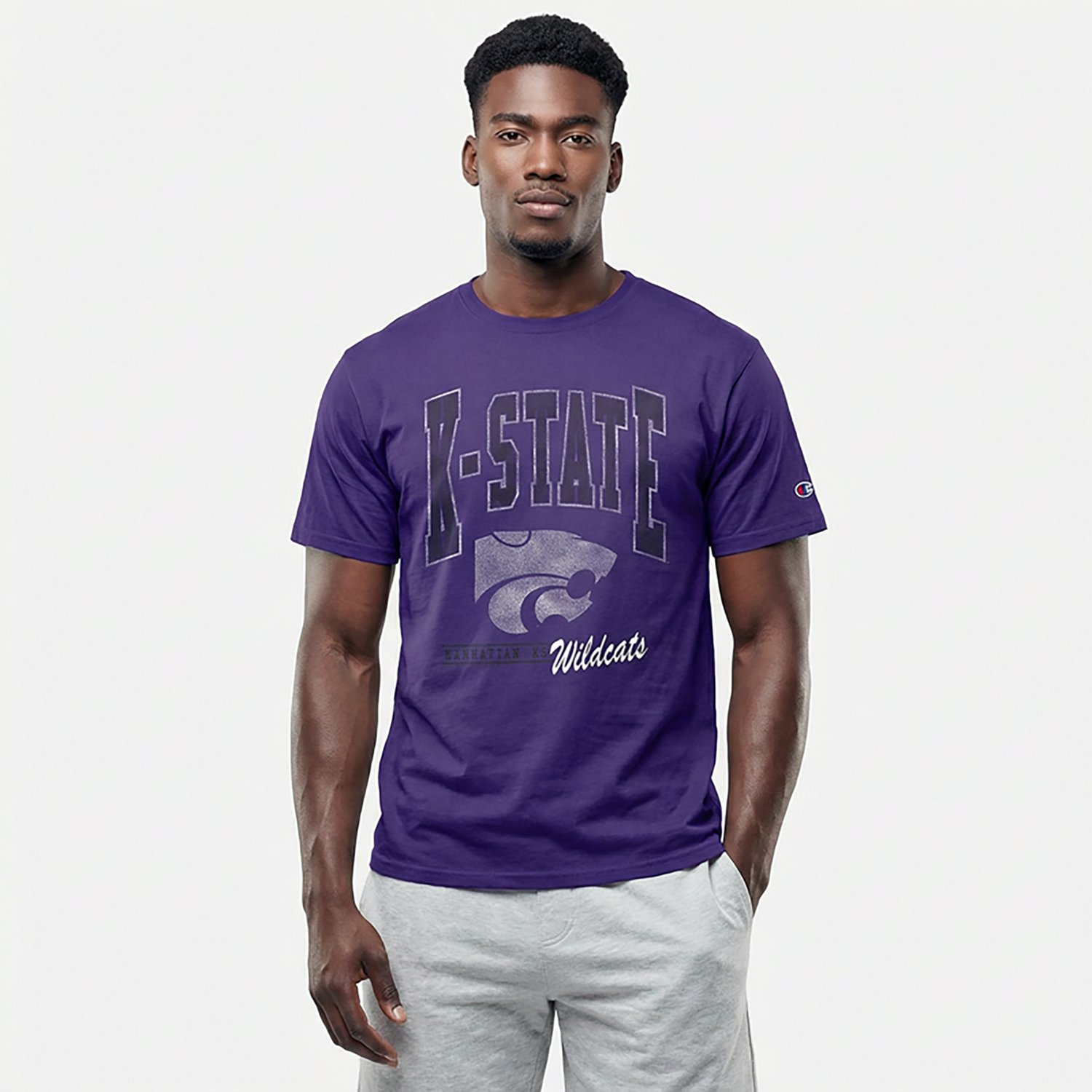 Champion Men's Kansas State Big Logo Stadium T-shirt - view number 2