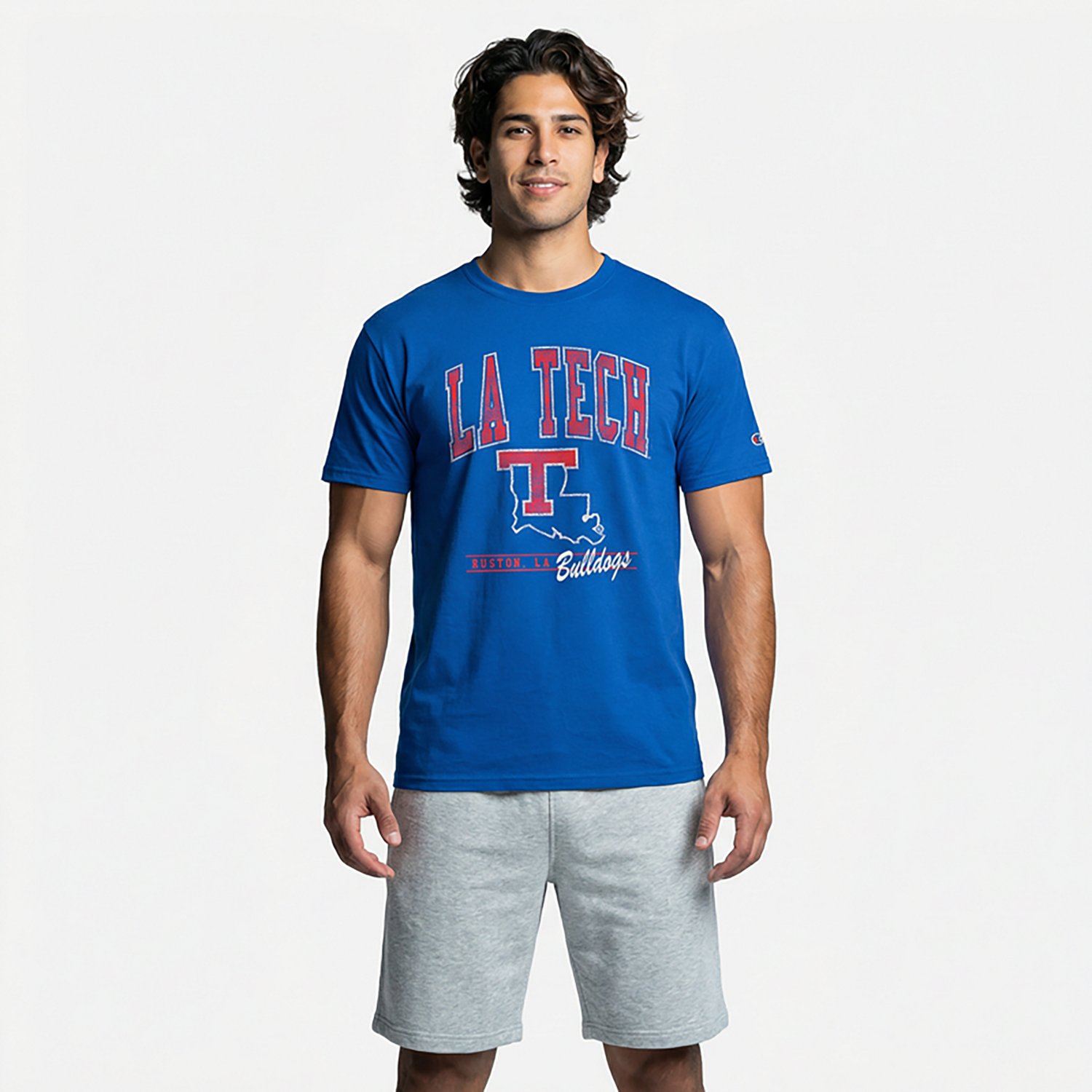 Champion Men's Louisiana Tech Big Logo Stadium T-shirt - view number 2