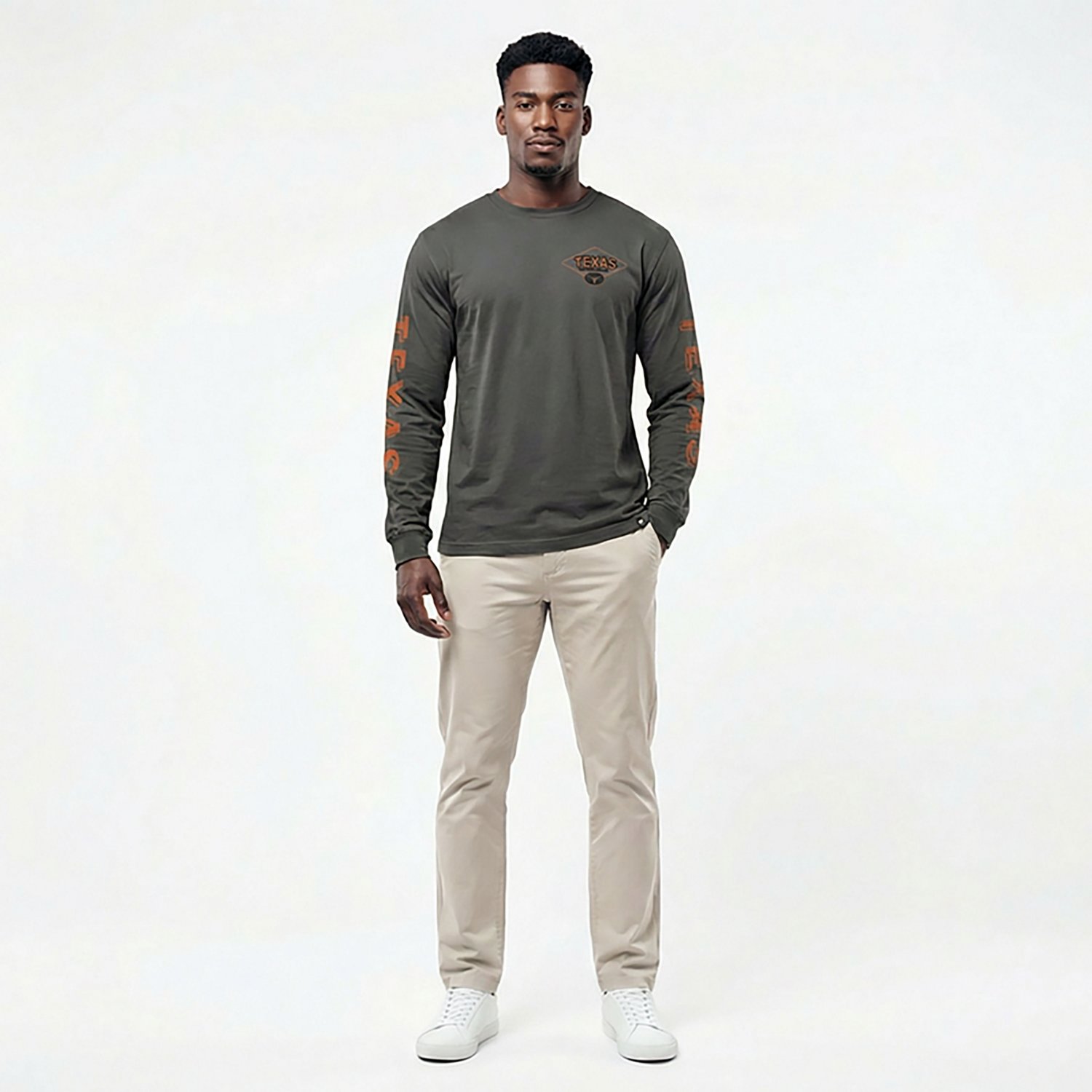 47 Brands Men's University of Texas Longhorns Cairn Ravine Foundation Long Sleeve T-shirt - view number 2