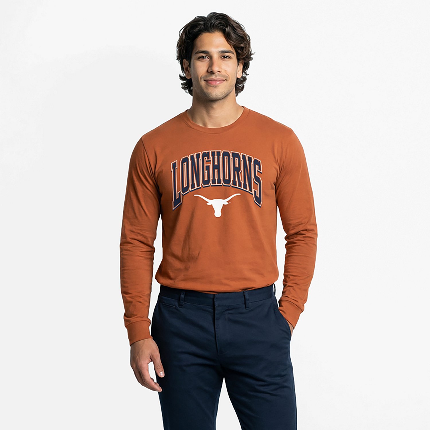 47 Brands Men's University of Texas Longhorns Walk Tall Franklin Long Sleeve T-shirt - view number 2
