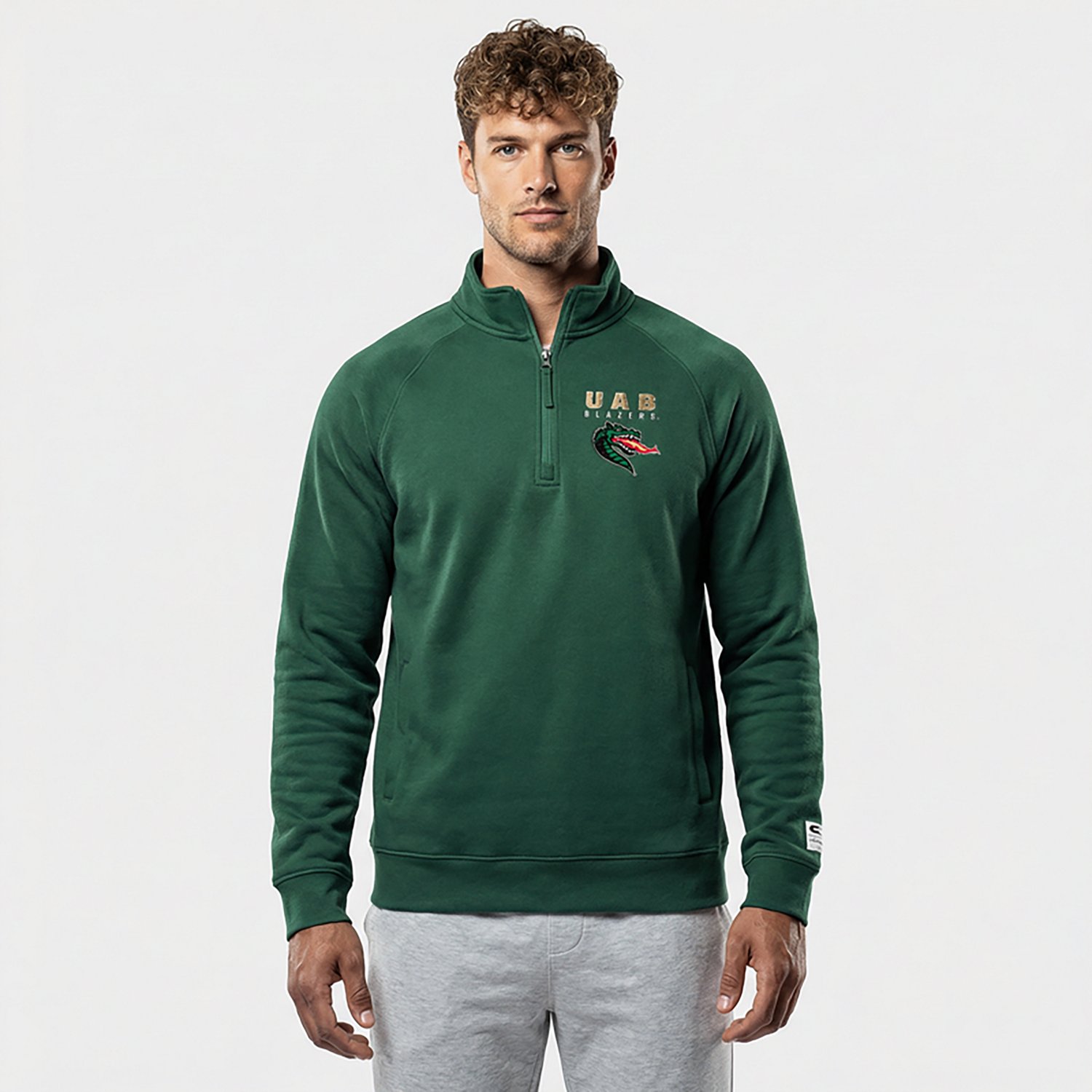 Colosseum Athletics Men's Alabama-Birmingham Nial 1/4 Zip Pullover - view number 2
