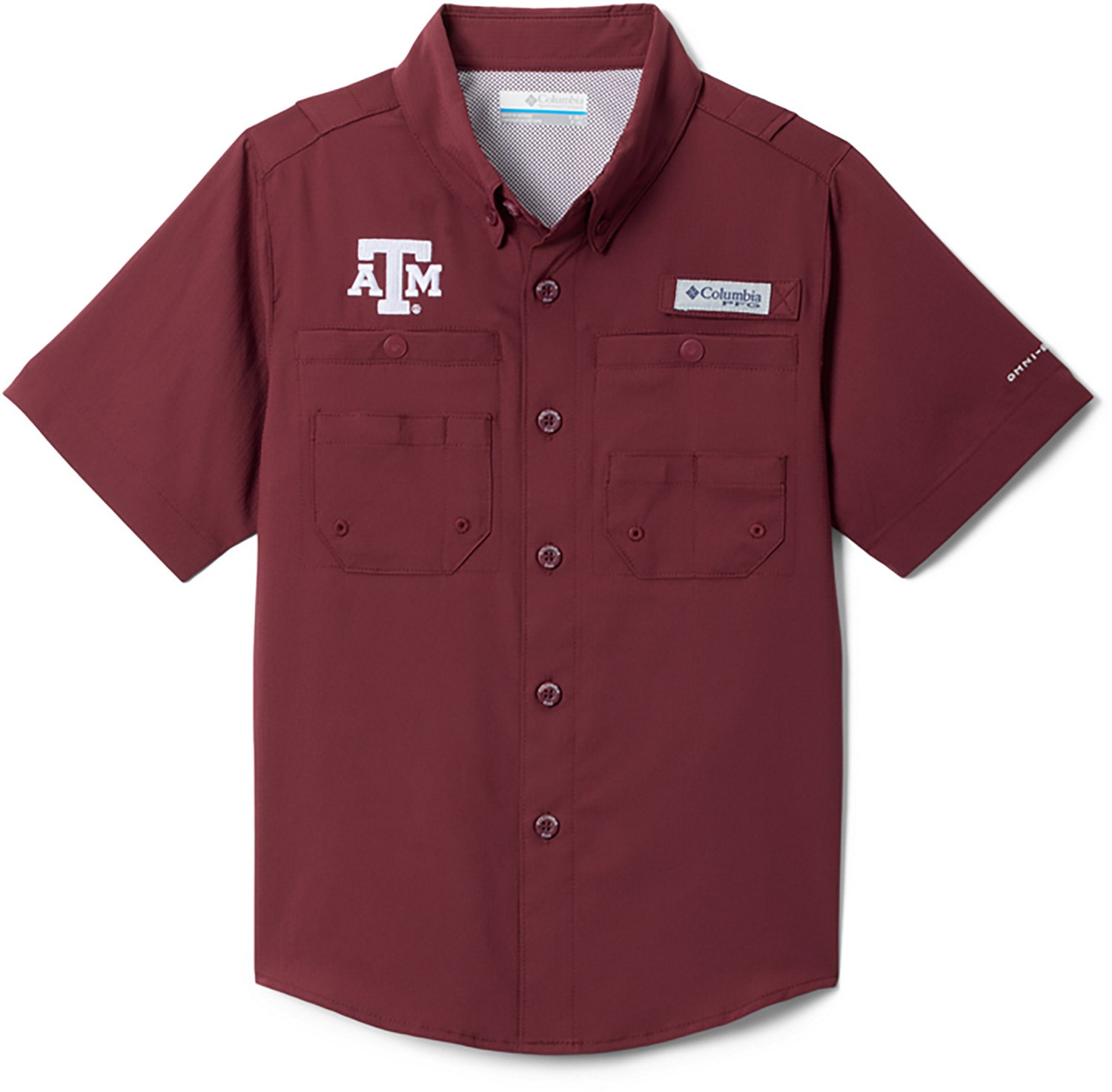 Columbia Sportswear Kids' Texas A&M University CLG Tamiami Button Up Shirt